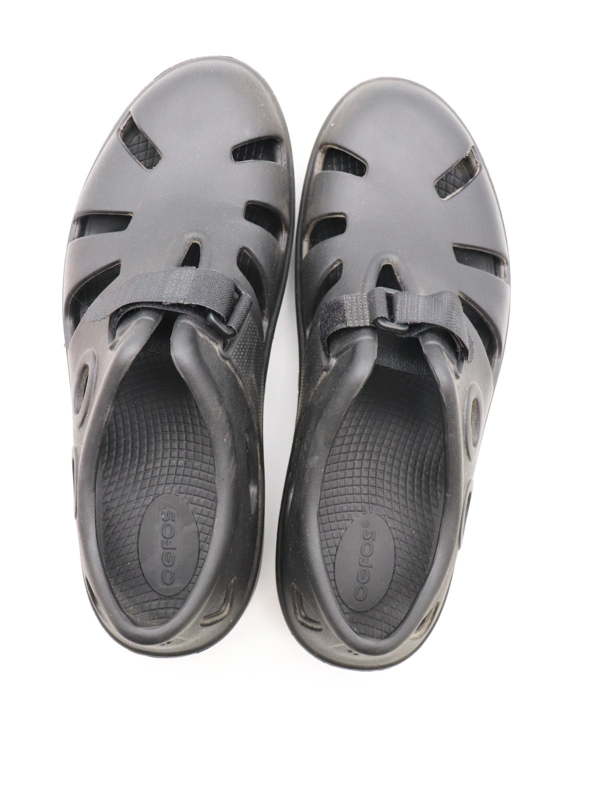 OOFOS OOcandoo Recovery Women’s 10 Men’s 8 Black Shoes Casual Sandals