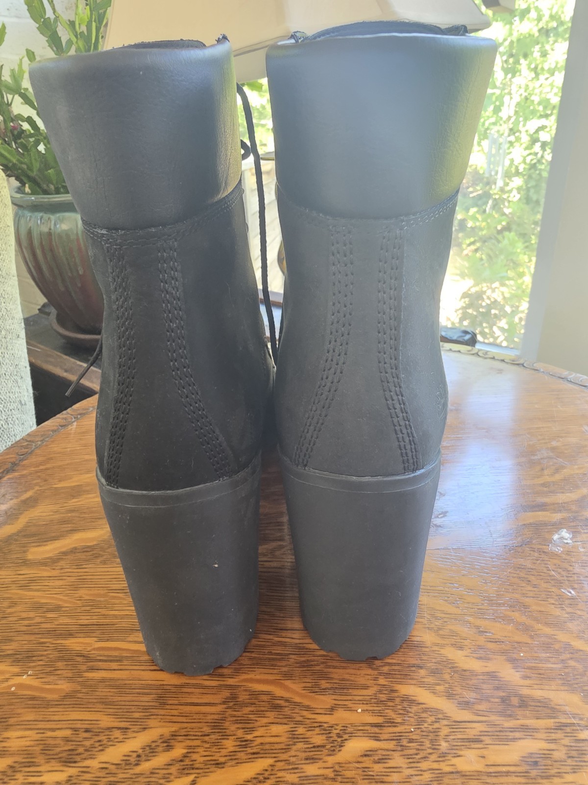 Timberland Women’s Lace Up Heeled Ankle Boots Ortholite Nubuck