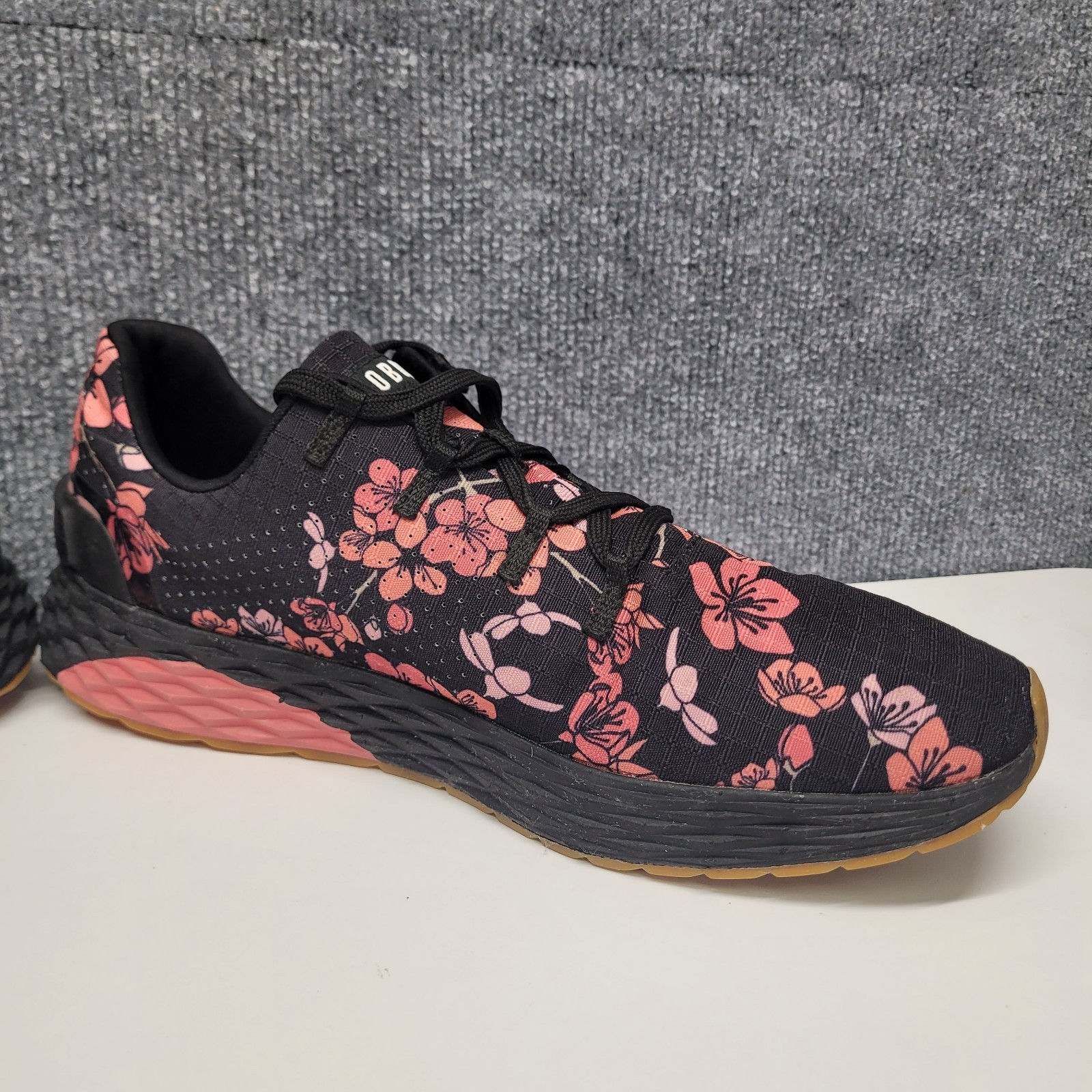 Retired NOBULL Ripstop Runners Black Cherry Blossom Sneakers WM Sz 12/Men 10.5