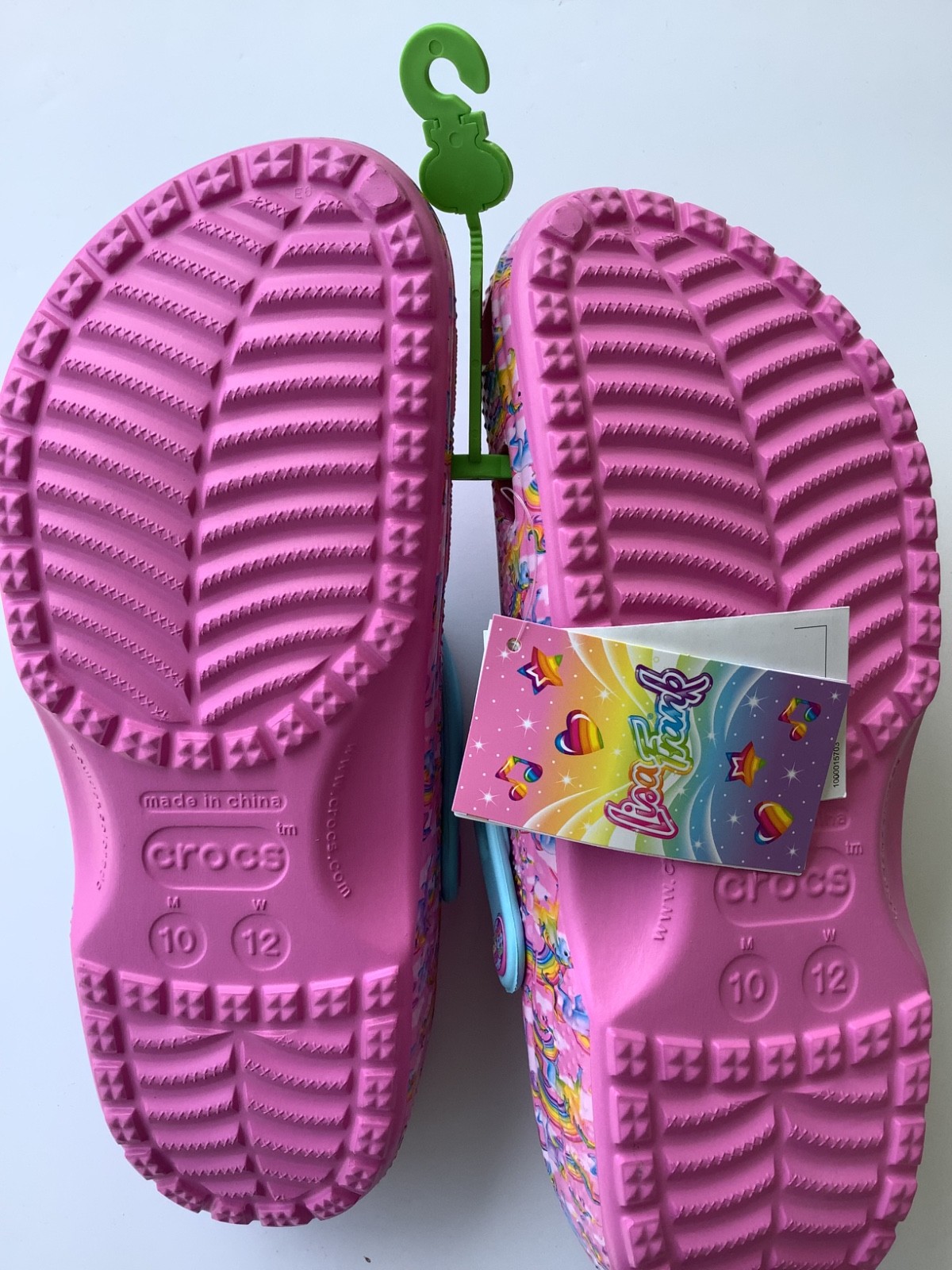 Crocs M10 W12 Lisa Frank Rainbow Unicorn Pink Classic Clog