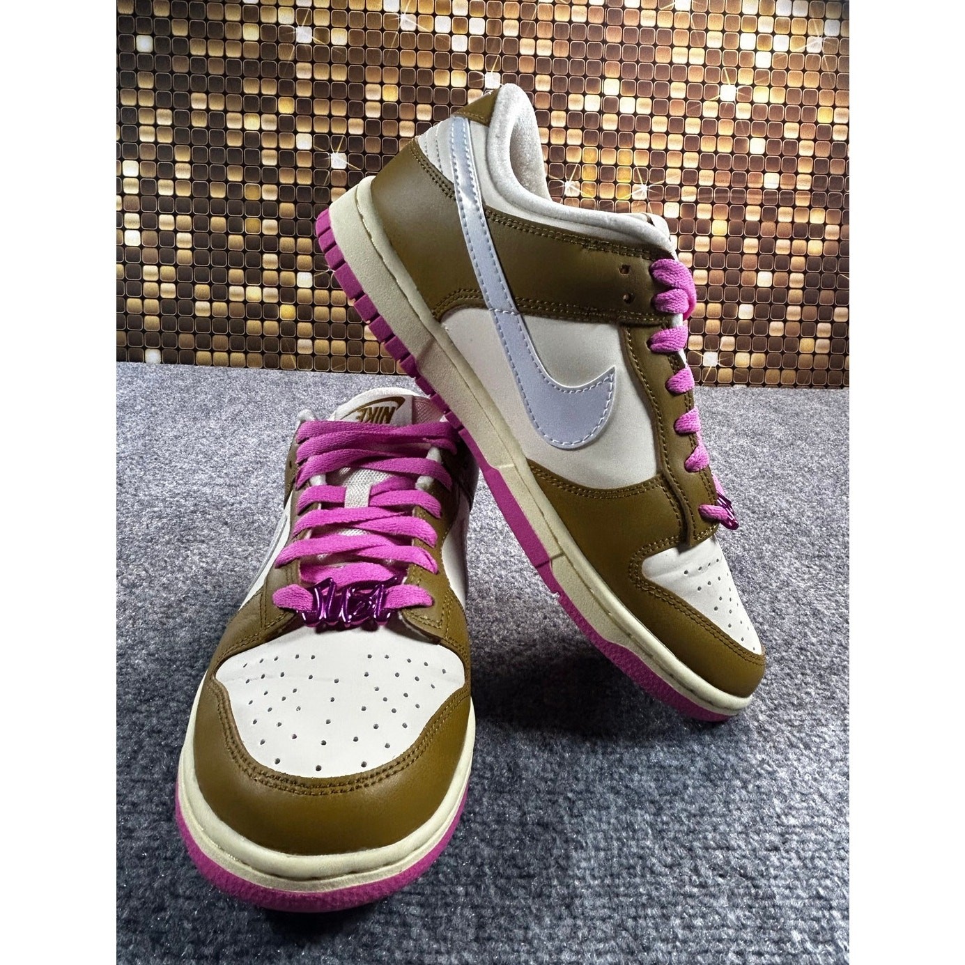 Nike Dunk Low SE Just Do It Bronzine Pink Women 8.5 Men 7 FD8683-700 Box