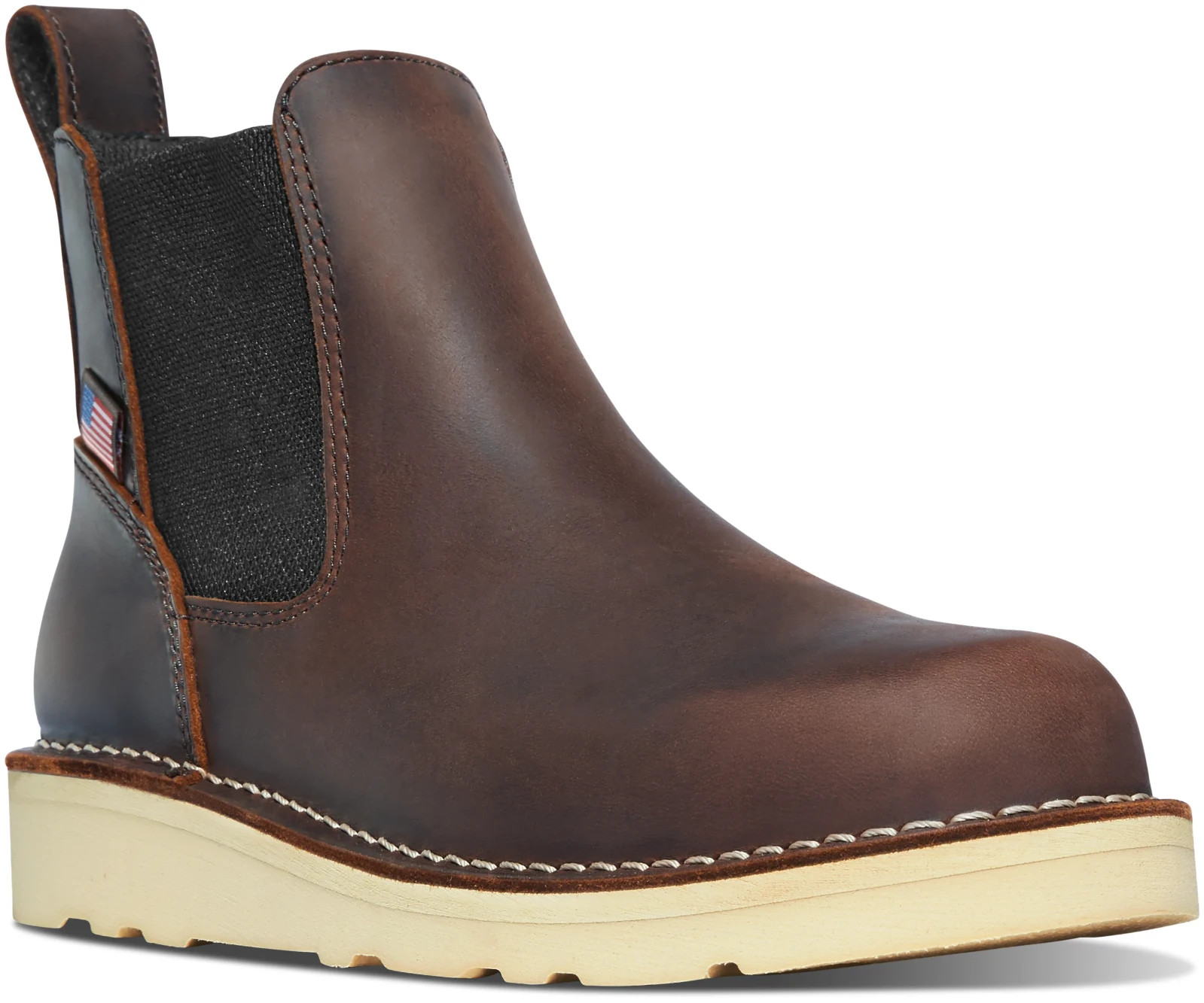 Danner Women’s M Bull Run Chelsea 5″ Brown Work Boots 15482