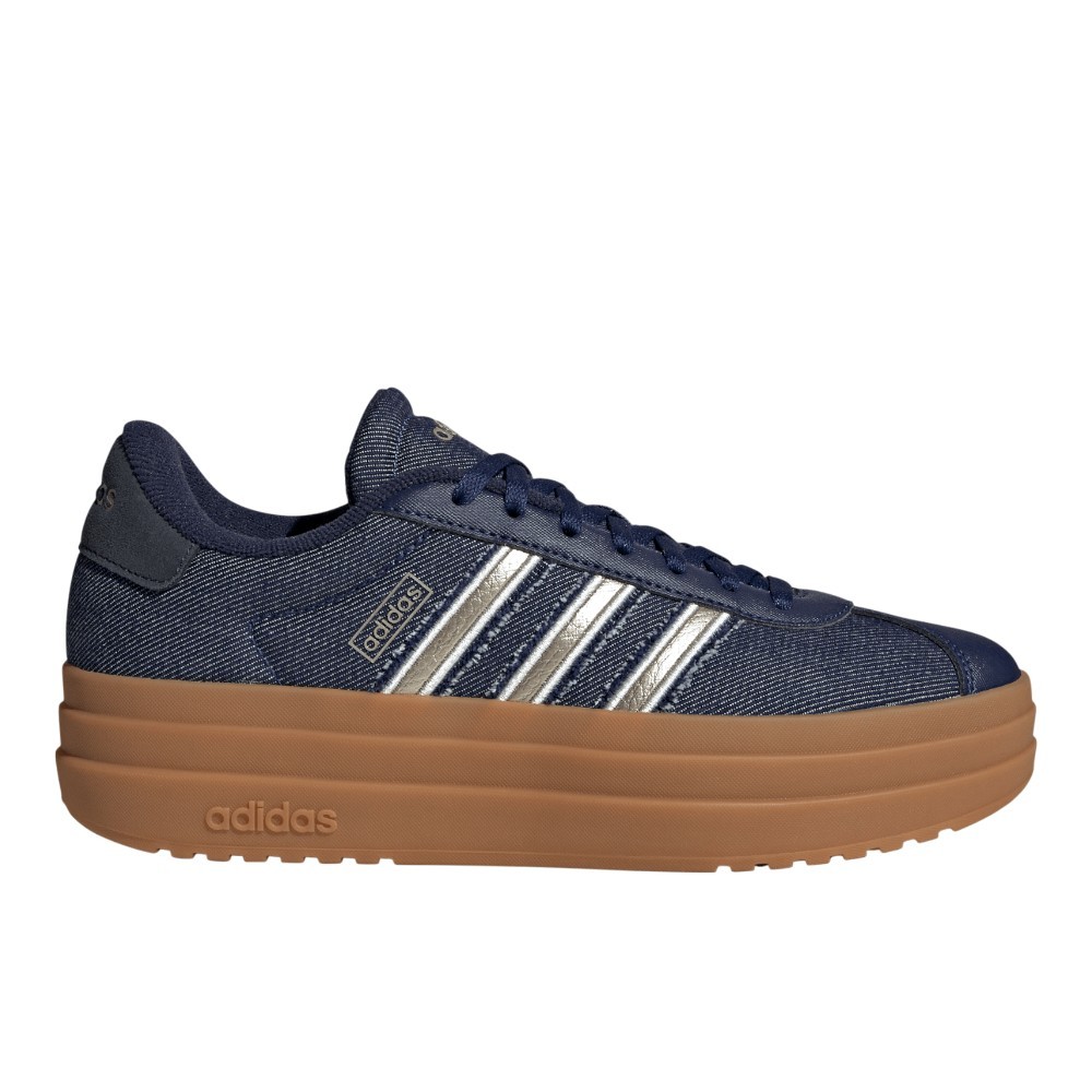 adidas Vl Court Bold Lace Up Womens Blue Sneakers Casual Shoes JS4471
