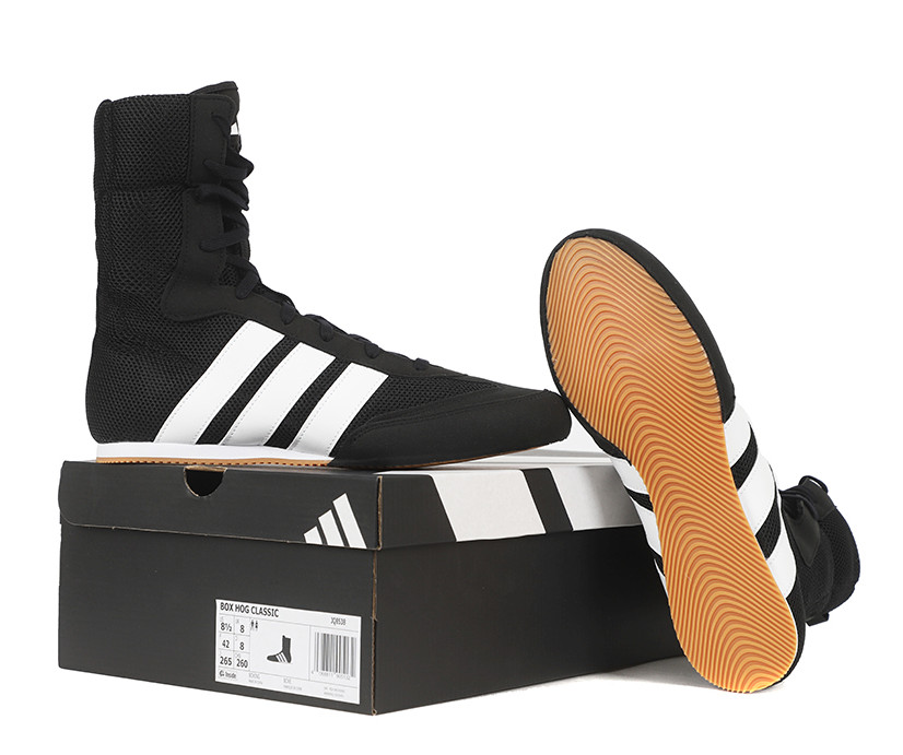 adidas Box Hog Classic Boots Unisex Casual Sports Training Shoes Black JQ8538