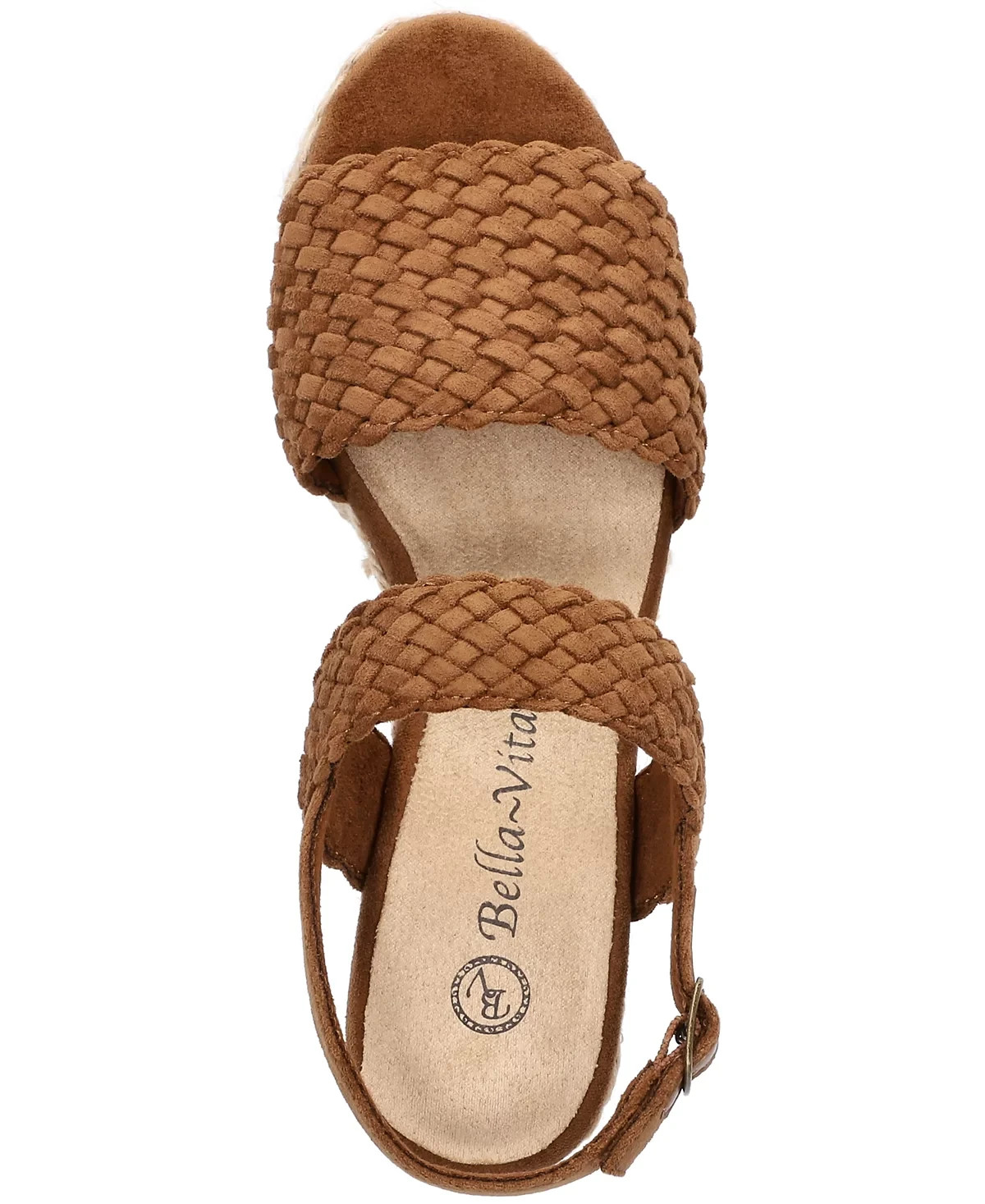 Bella Vita Women’s Mariella Espadrille Wedge Sandals Cognac Suede Size 8M