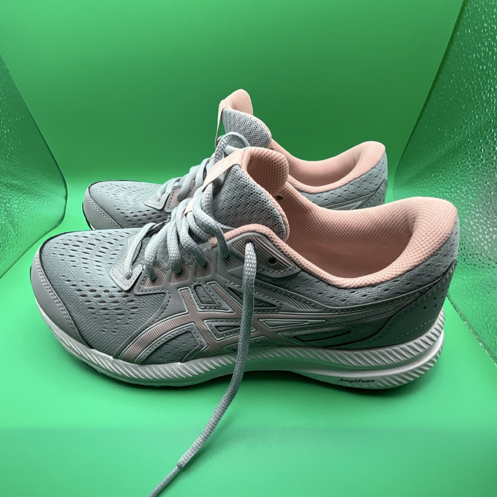 ASICS Women’s Breathable Lightweight Athletic Sneakers Gray Pink 1012B320