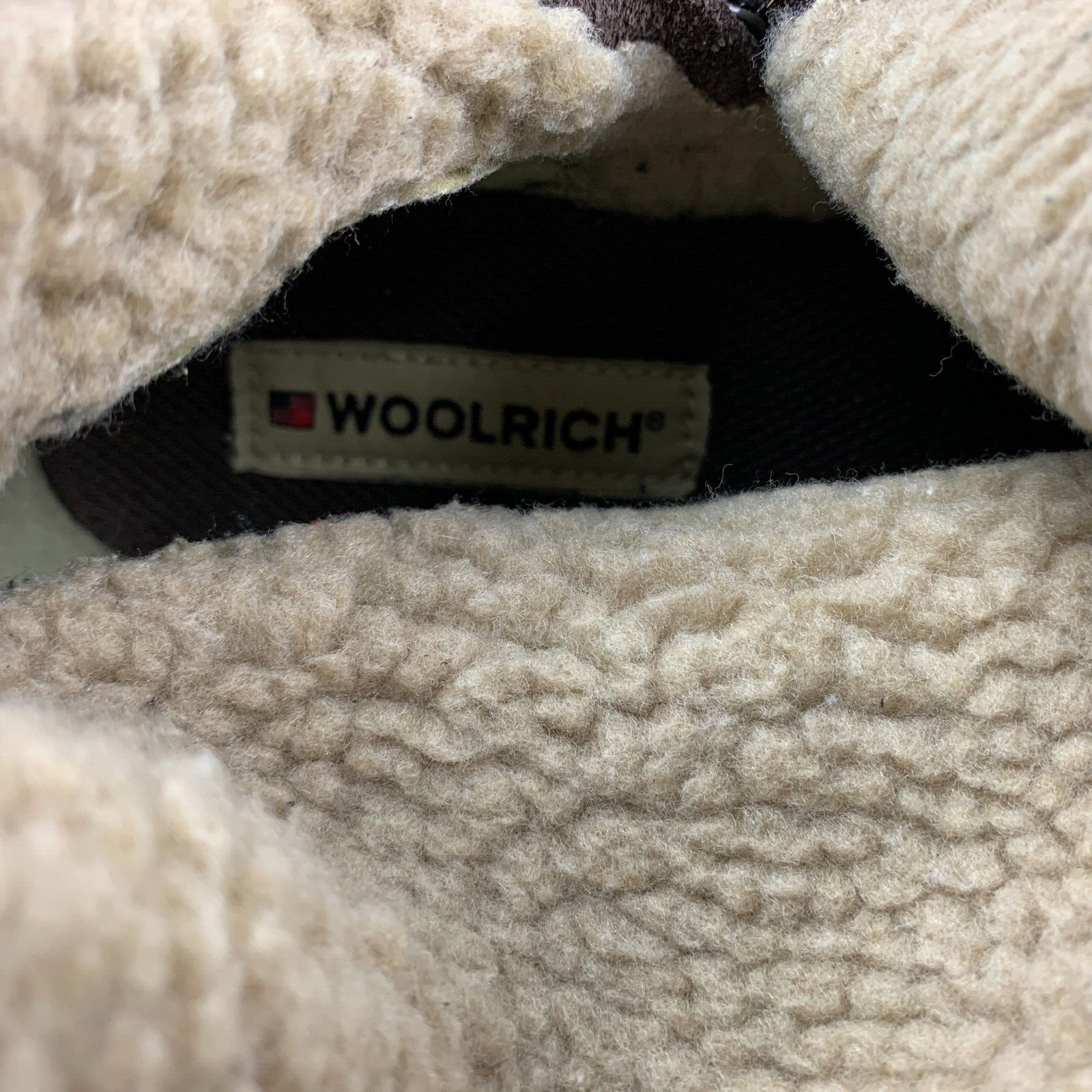 Woolrich Boots Mid Calf Green Brown Leather Suede/Textile Back Lace Up Size 10M