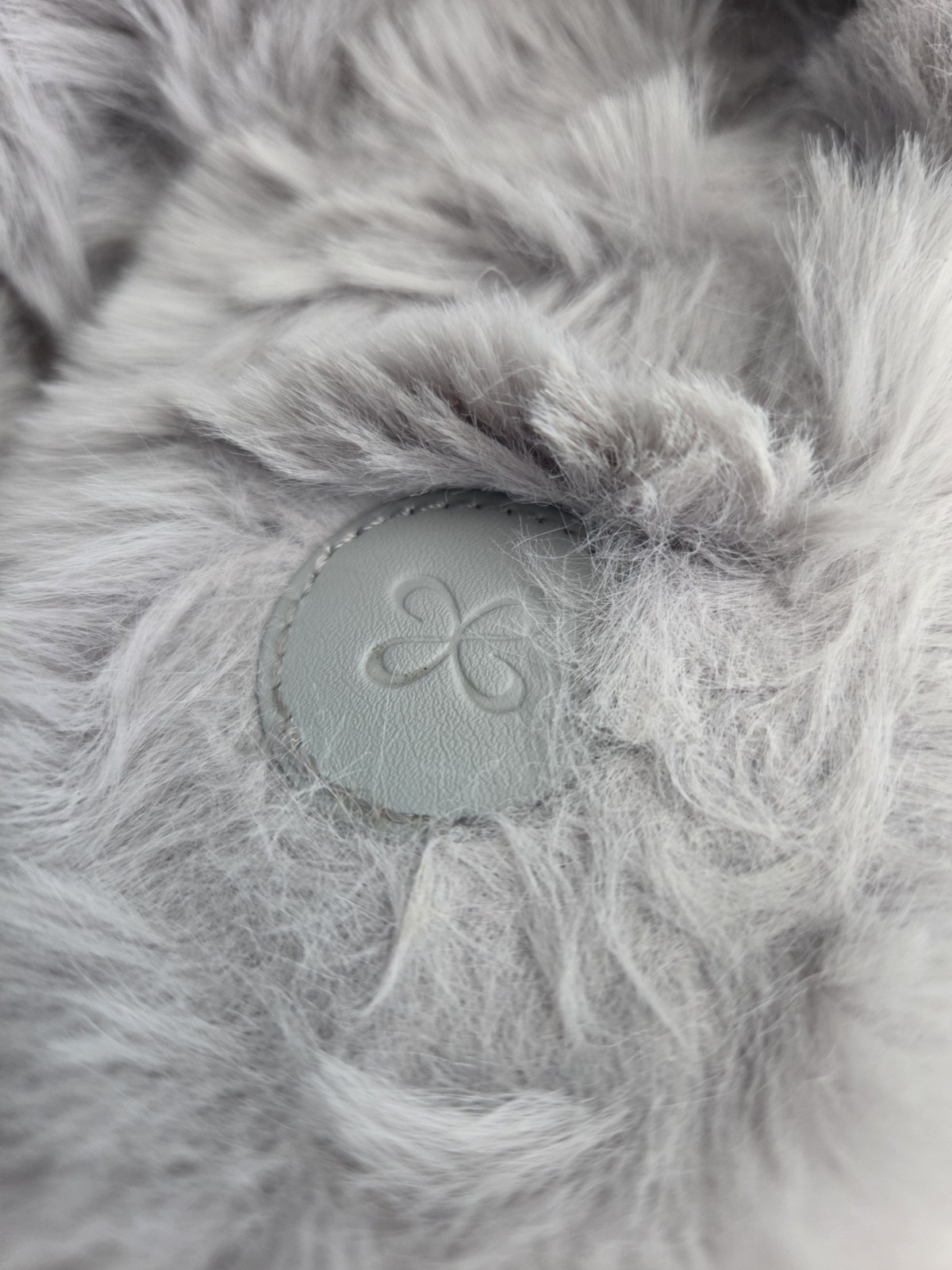 NWOT Anthropologie Shoes Size 10 Maeve Faux Fur Open Toe Slippers Gray Taupe