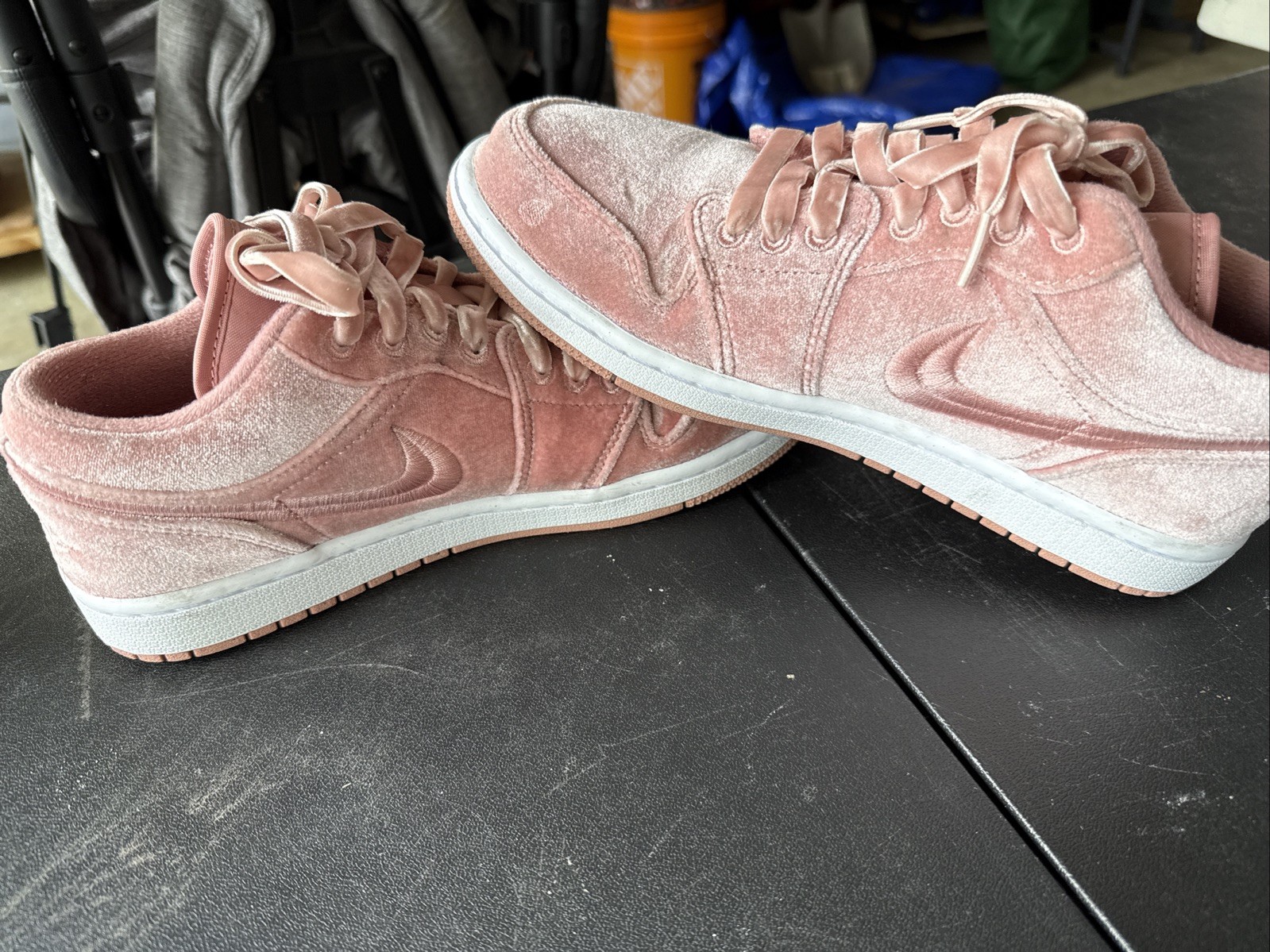 Air Jordan 1 Low SE Shoes Pink Velvet White DQ8396-600 Women’s 9.5