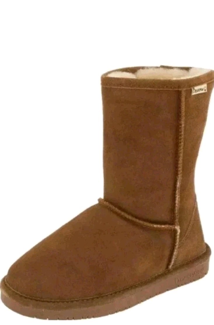 Bearpaw Emma Short – 8 Inch Sheepskin Boots – 608w Hickory – 6 Medium