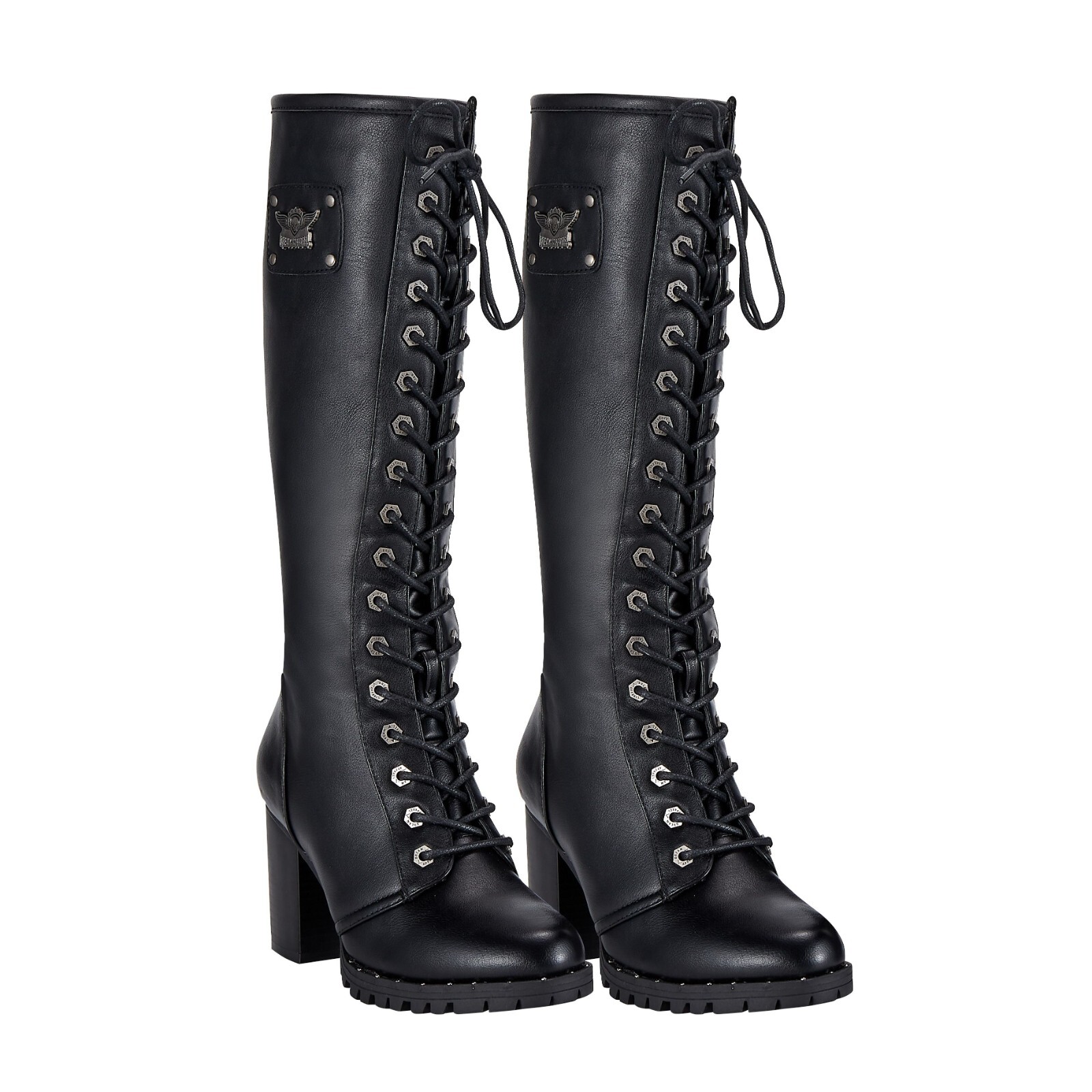 Premium Women’s Genuine leather Boots for Biker Lace up High Biker Boots