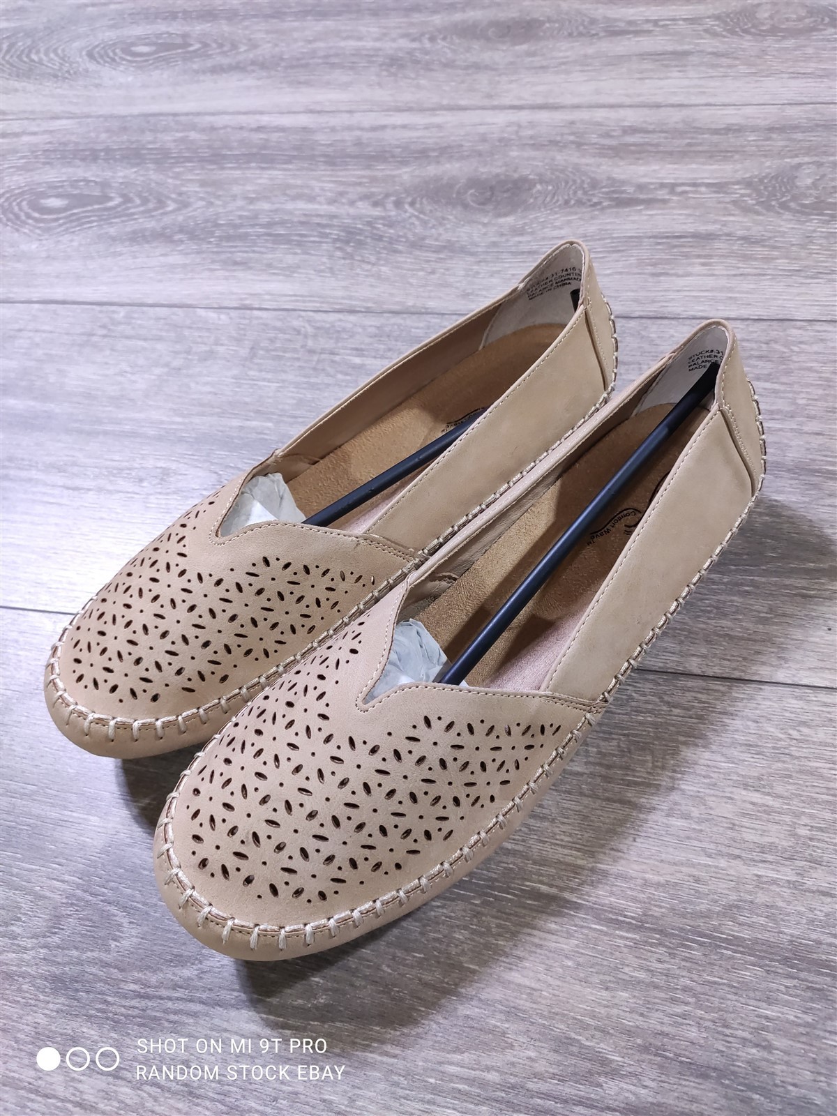 Easy Street Amity Loafers Women’s 7.5W Natural Slip On Comfort Flats New