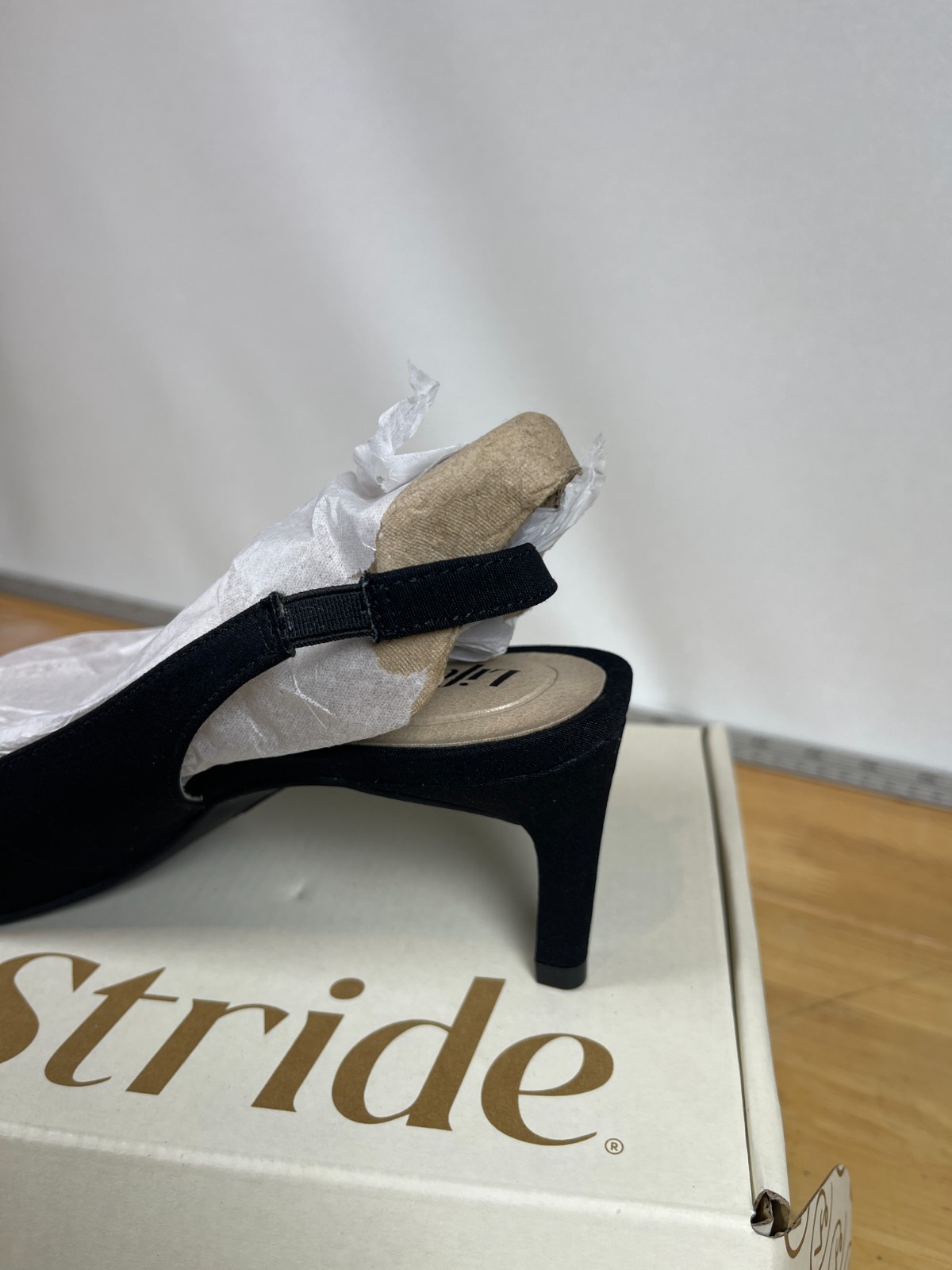 LifeStride Micron Slingback Heels Black Pointed Toe Women 5.5M Comfort