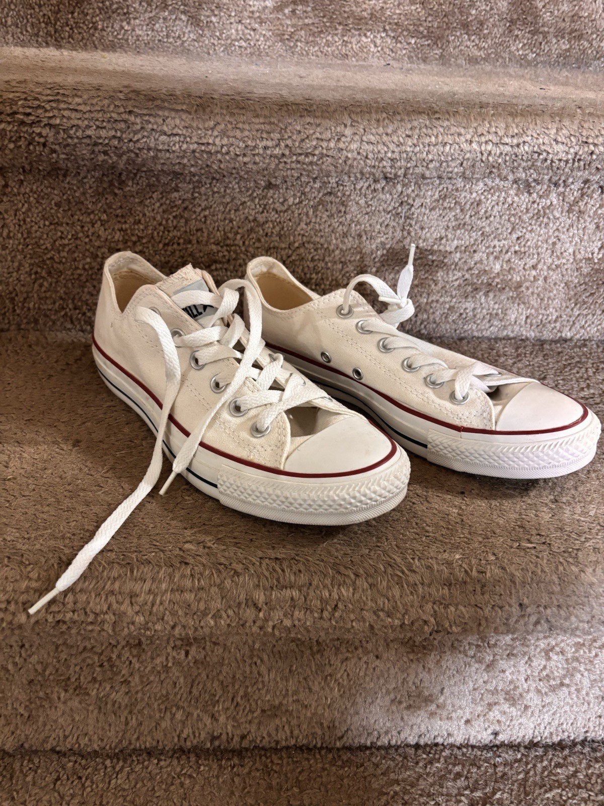 Converse All Star Low Top Lace-Up Sneakers White Unisex Adults Sz 6M 8W Classic