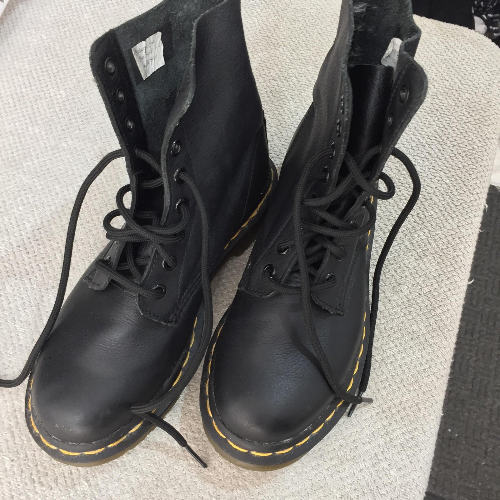 Dr. Martens Pascal Boots Womens AU 6 US 6 EU 37 Black Leather Combat Lace Up