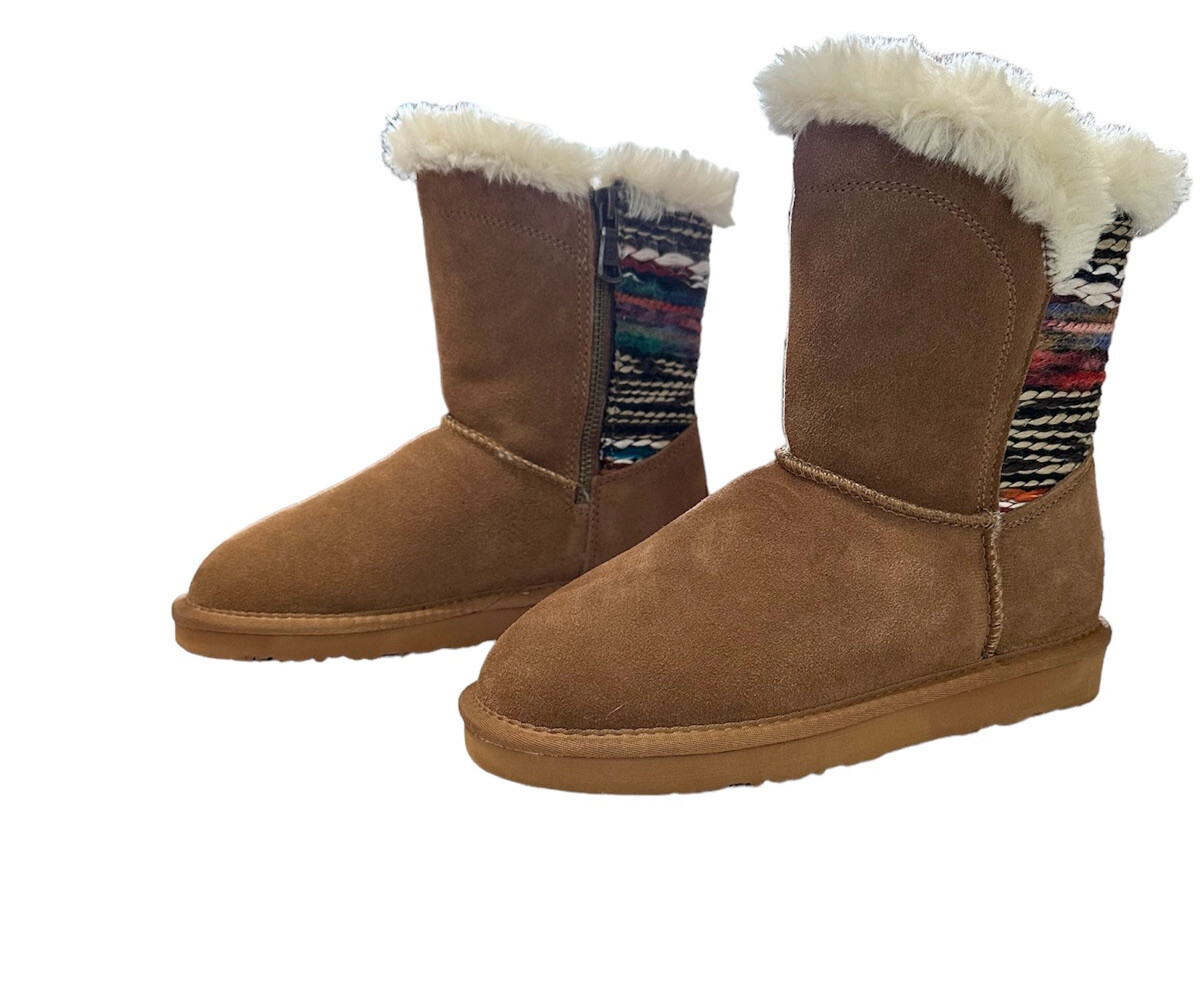 Lamo Willow Water Resistant Suede Faux Fur Cold Weather Boots Size 5 NWOT