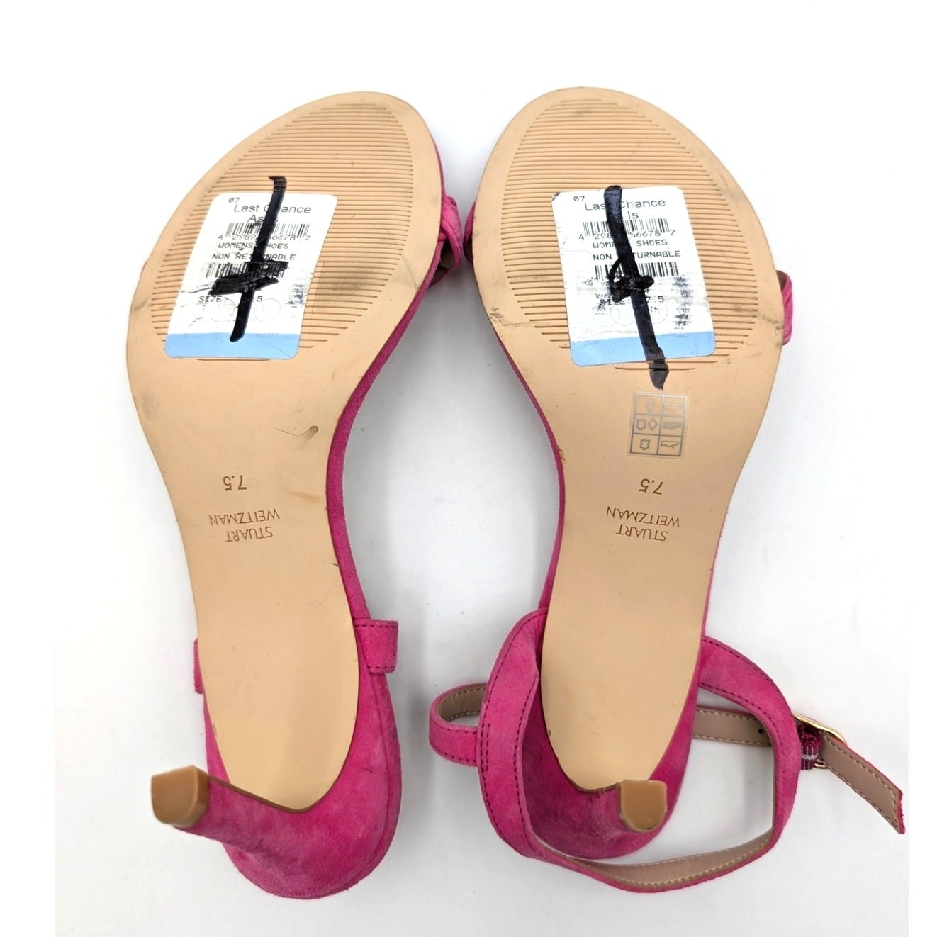 Stuart Weitzman Dancer Twistie 100 Suede Sandal Women’s Pink Size US7.5 EU38