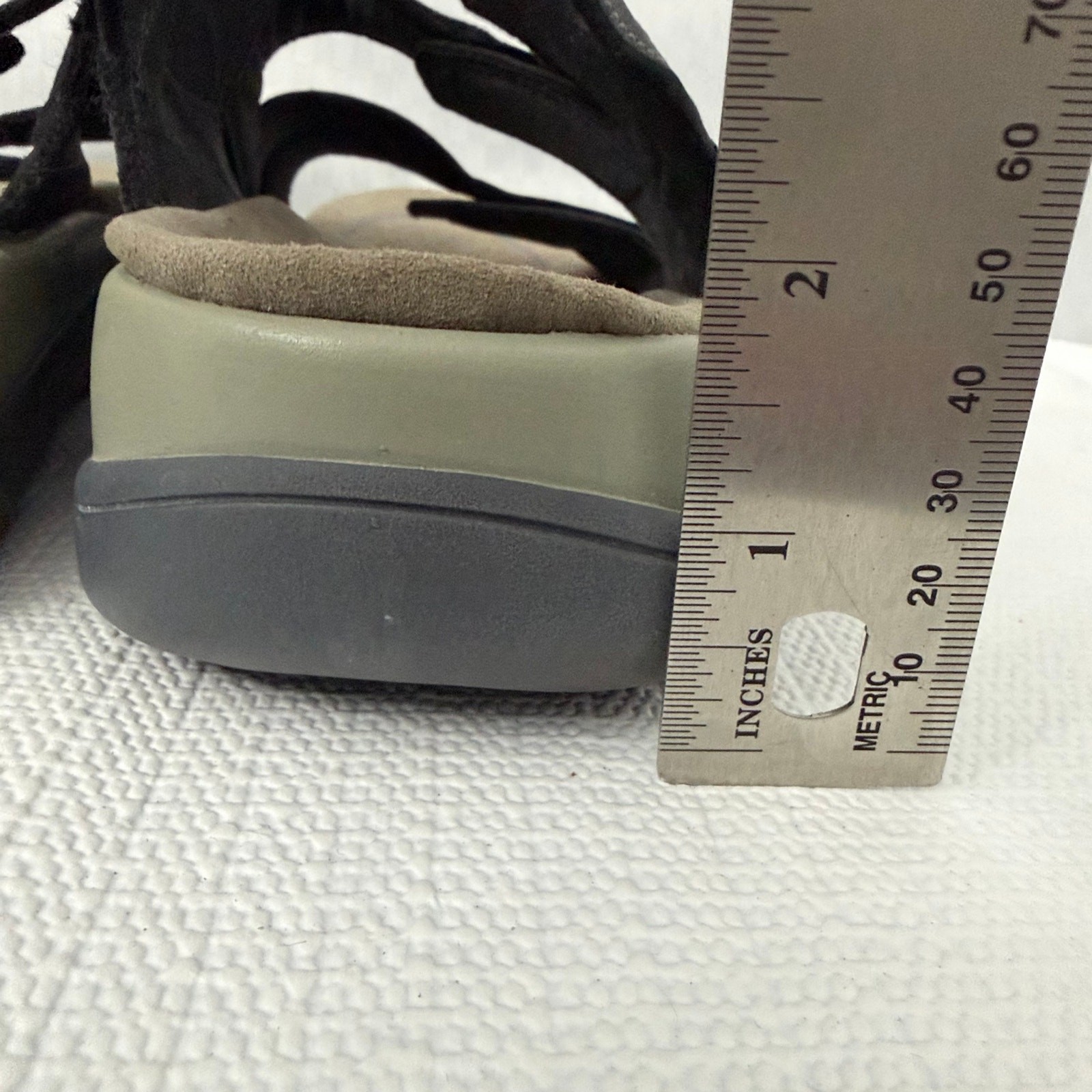Orthofeet Naxos Sandals Women’s 11 D Wide Black Orthopedic Comfort Adjustable