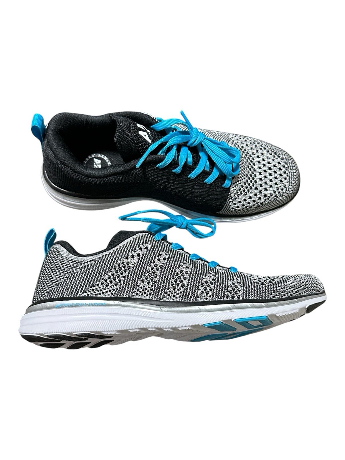 APL texhloom pro w 0819XC Silver And Black Women’s Running Shoes 8.5 NWOB