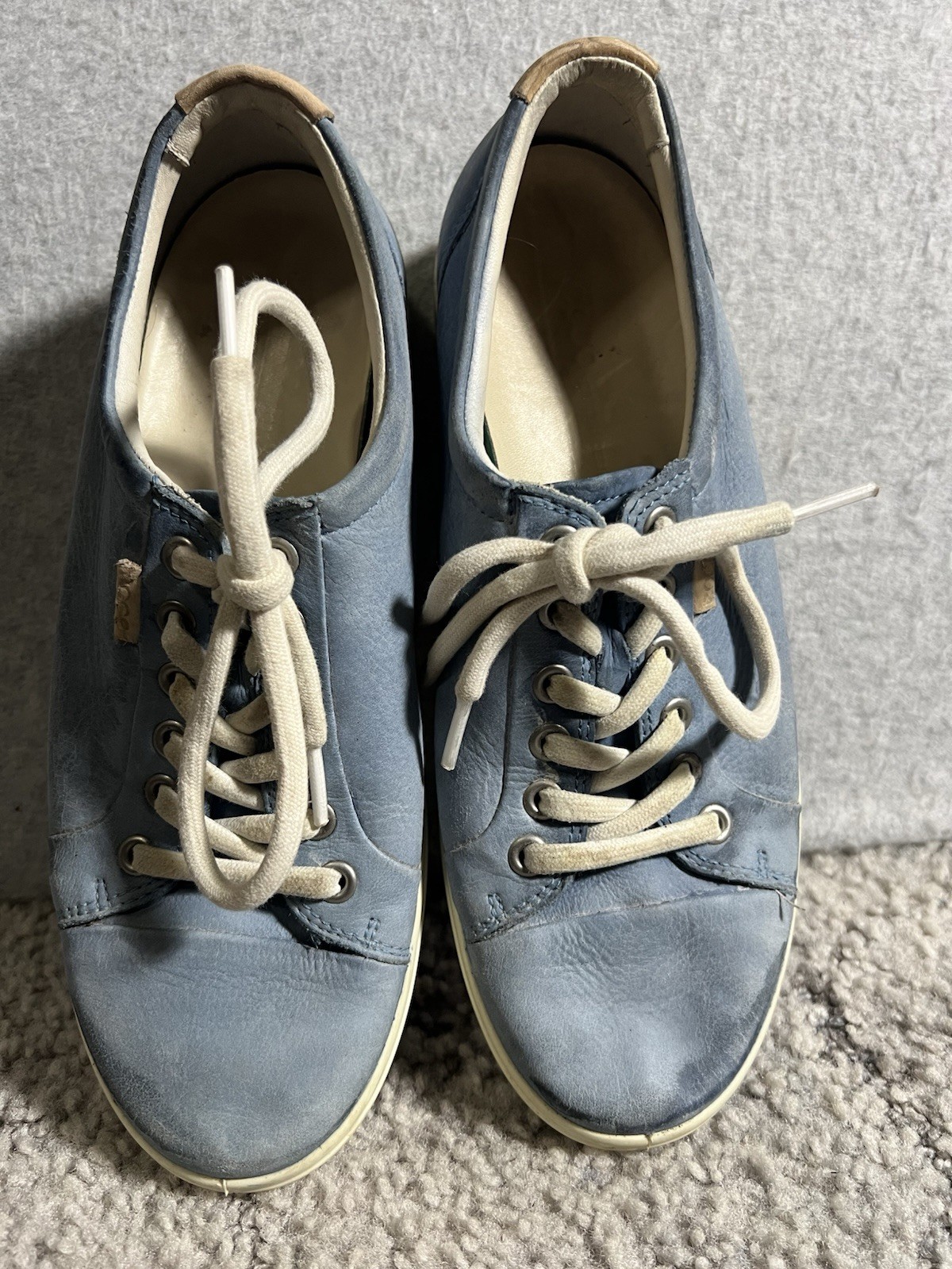 Ecco Shoes Women Size 7 Blue Made in Indonesia EU 38 Laces