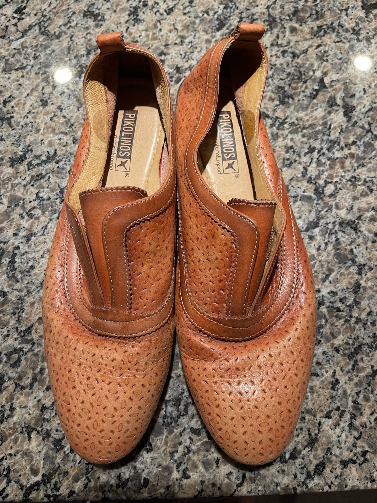 Pikolinos Women’s Leather Loafers / Slip-On Shoes EU 41 (US 10 10.5) Cognac Tan