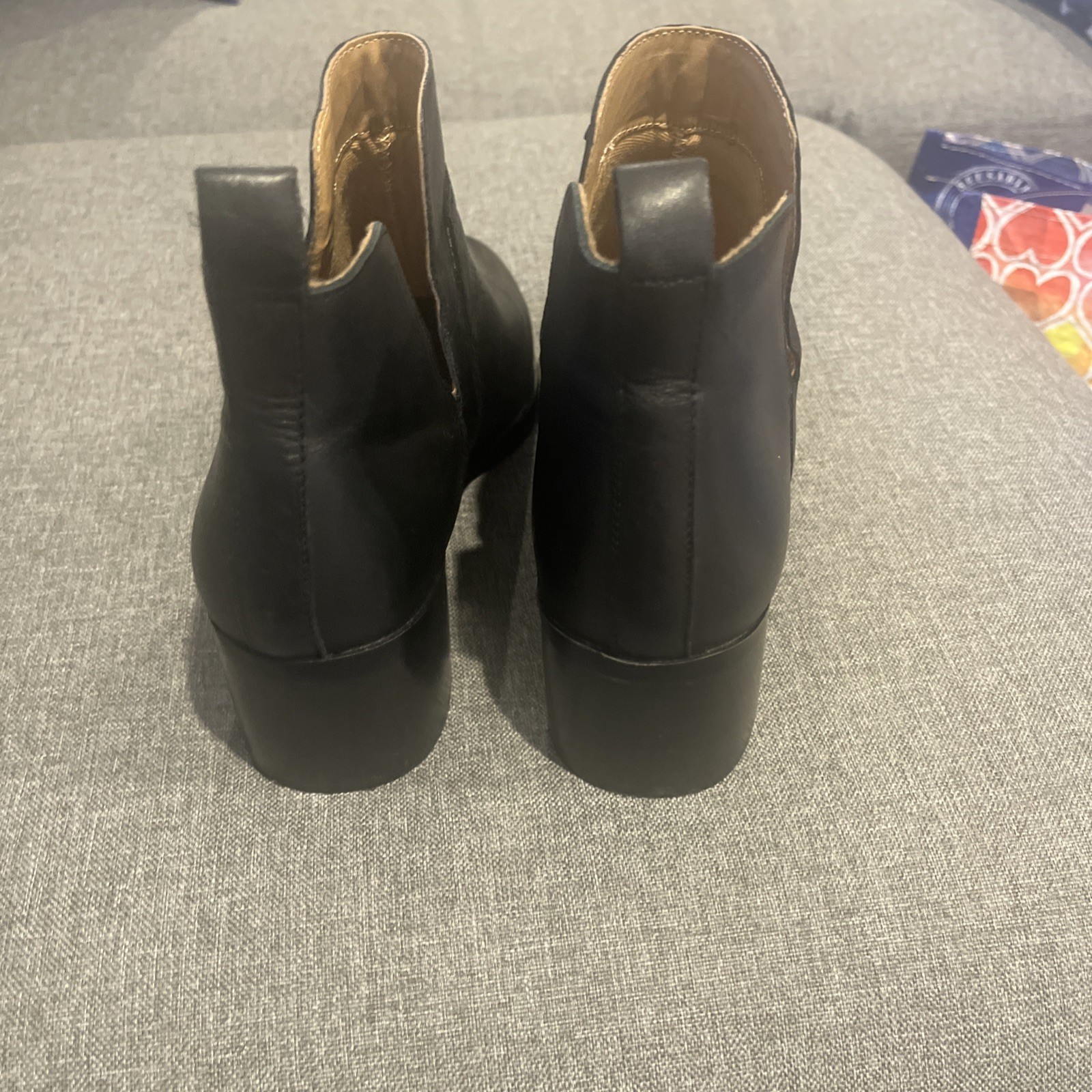 Franco Sarto Black Leather Booties Size 8M L Richland 2