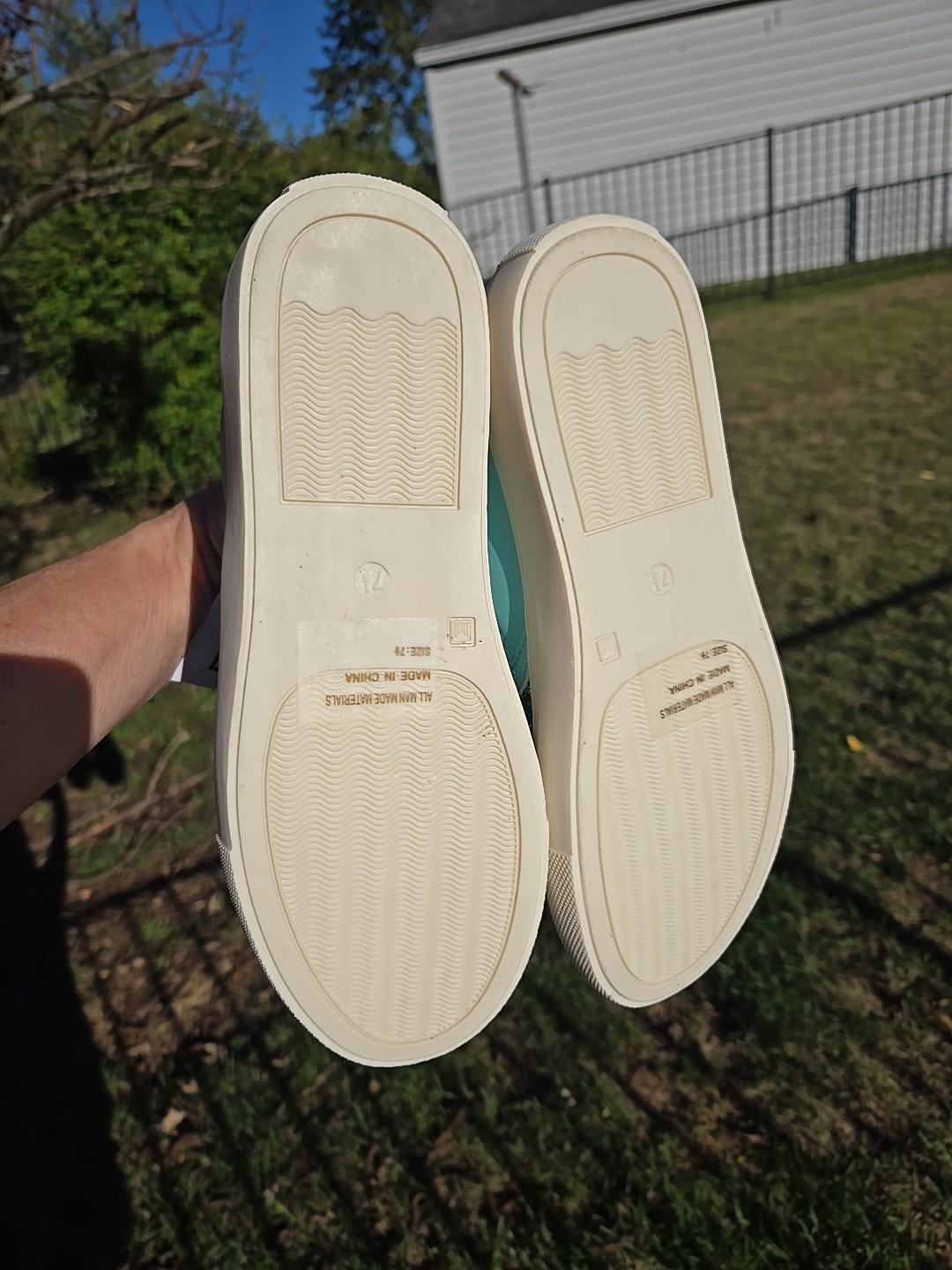 Daily Shoes Women’s Espadrilles Slip On Tracy Glitter Turquoise Size 7.5 NWT