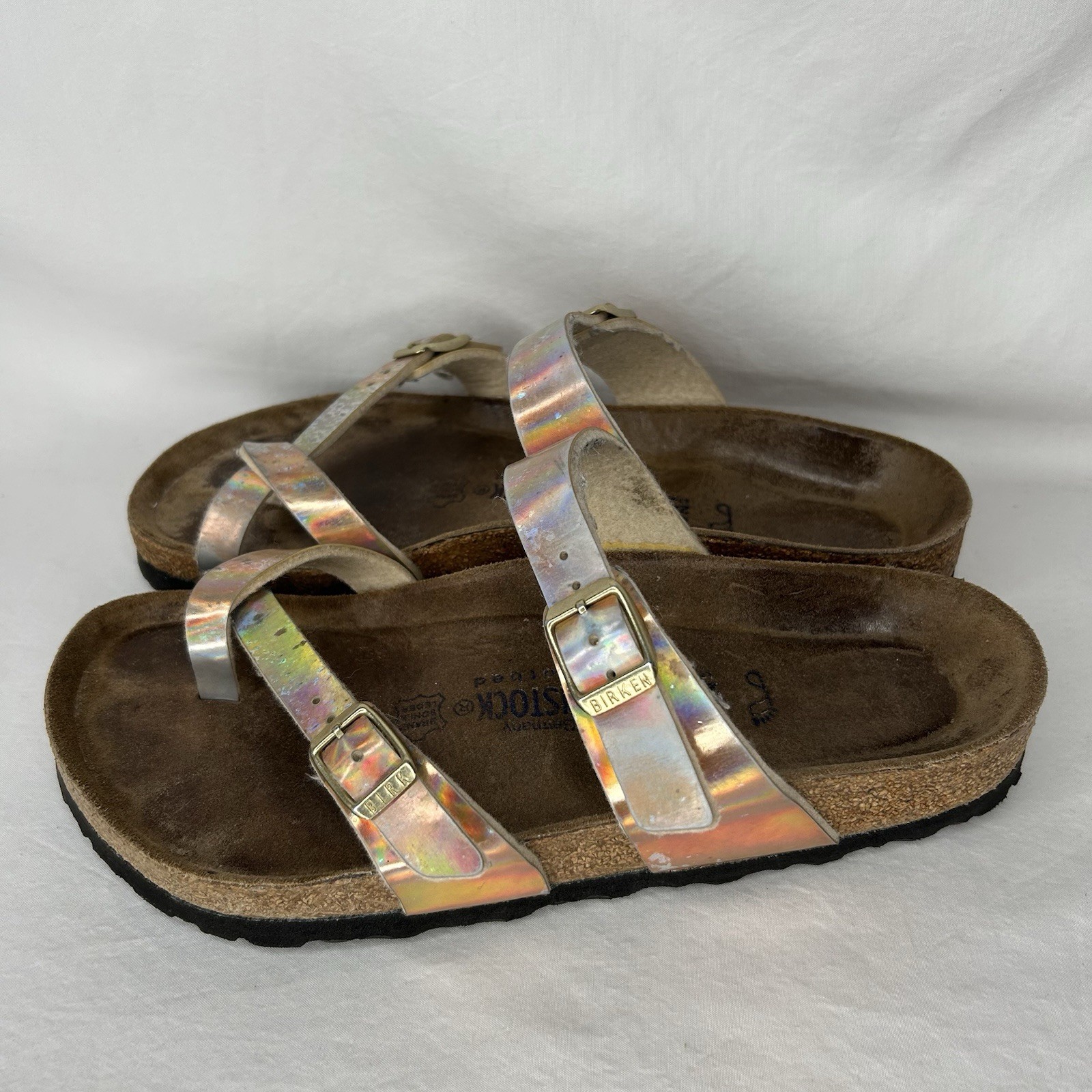Birkenstock Mayari Iridescent Sandals Size 38 US Size 7 *BLEMISHES