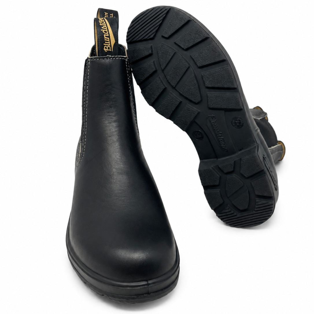 BLUNDSTONE 1448 ELASTIC SIDED BOOT HIGH TOP UNISEX BLACK LEATHER CHELSEA NEW