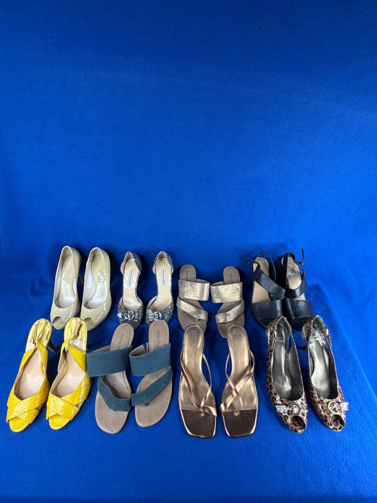 SIZE 8-8 1/2 LOT OF 8 PAIRS OF WOMENS SHOES INCLUDING DIOR & OTHER BRANDS