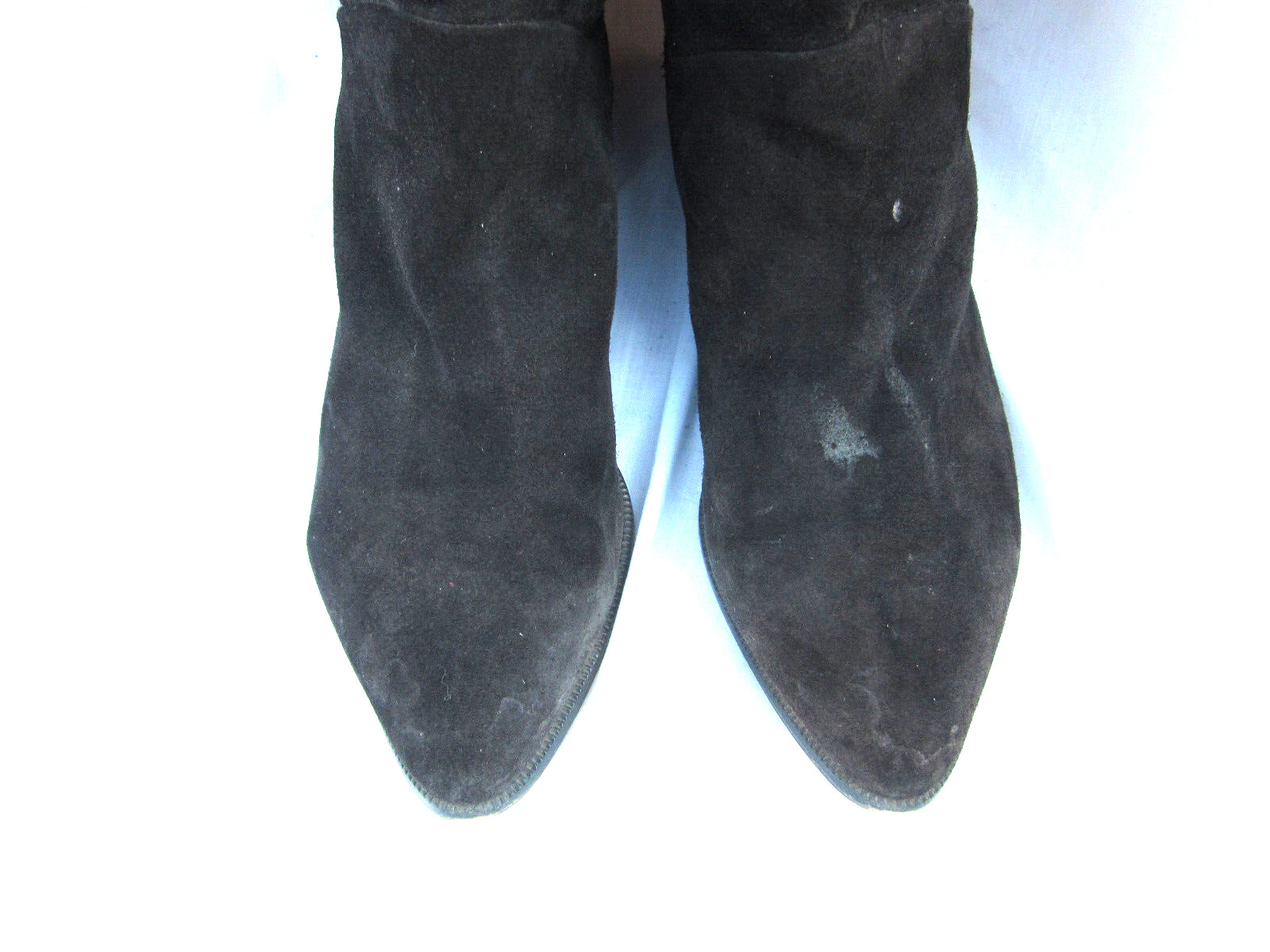 Joan & David VTG Italy 8.5 US slouchy nubuck suede leather riding boots Very 80s