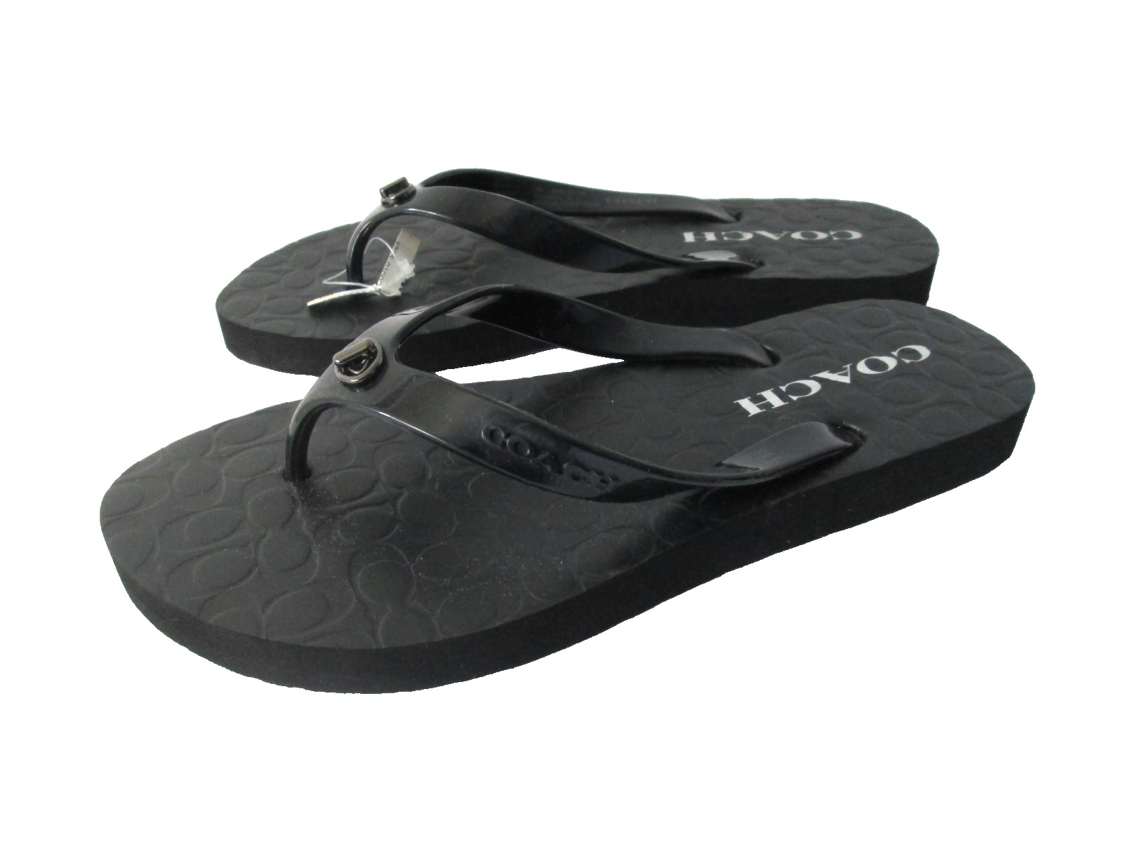 NEW Coach Abbigail Black Flip Flop Sandals Women’s EU 35/US Size 5