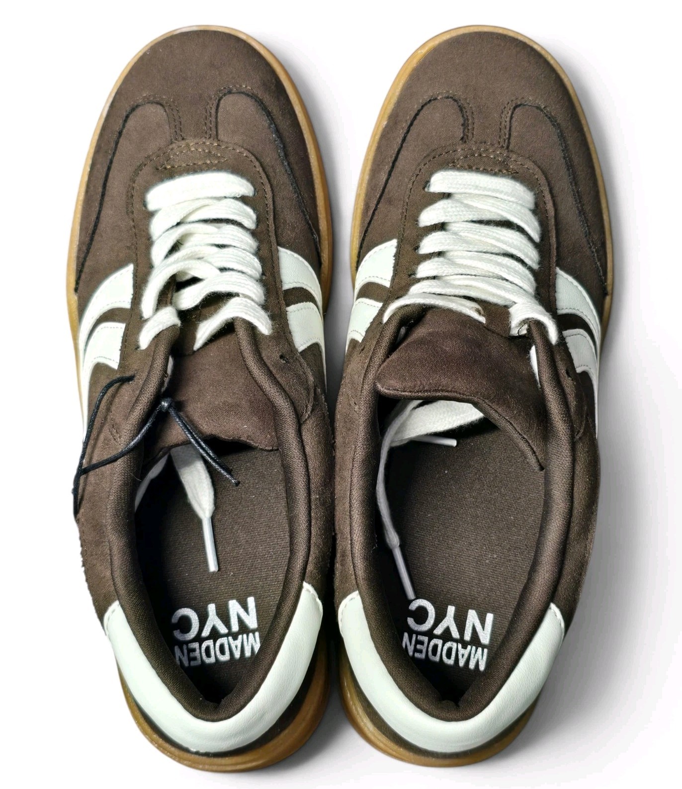 Madden NYC Womens Size 9 Brown Chocolate Low Top Platform Shoes Sneakers Suede