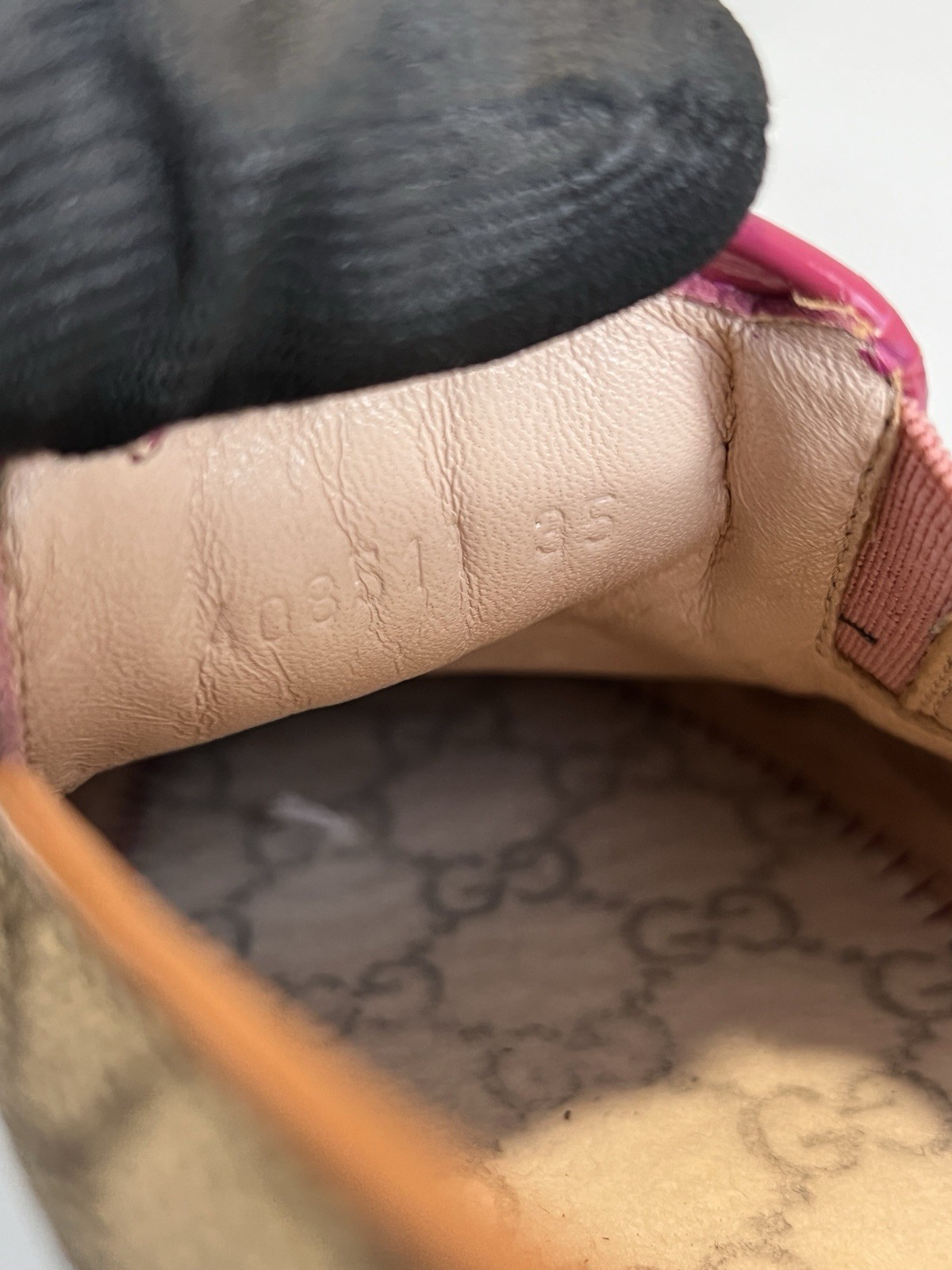 GUCCI GG Supreme Monogram Womens Slip On Sneakers EU 35 || US 4.5