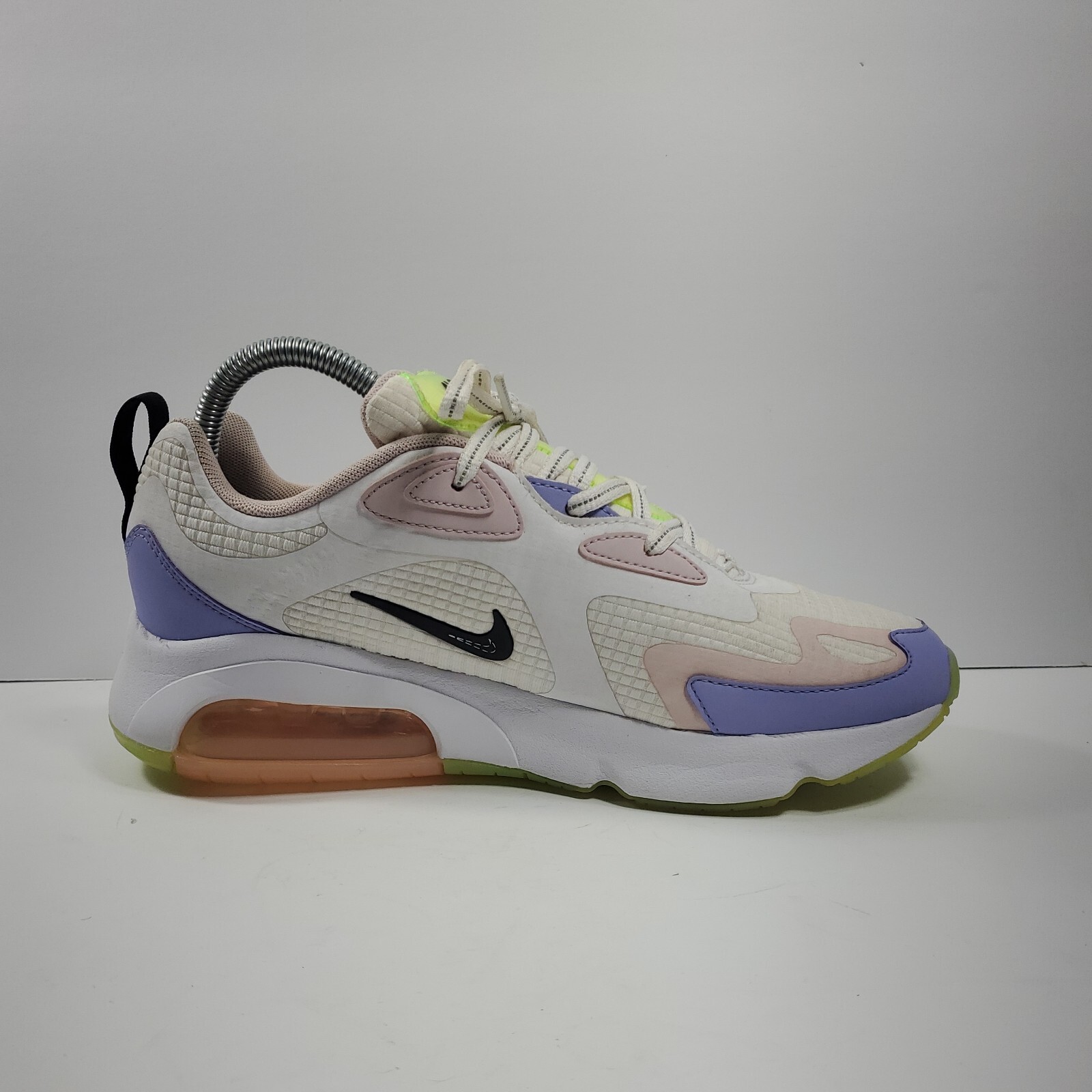 Nike Air Max 200 SE Casual Shoes White/Pink Green/Lt Thistle Purple US 9.5 Women
