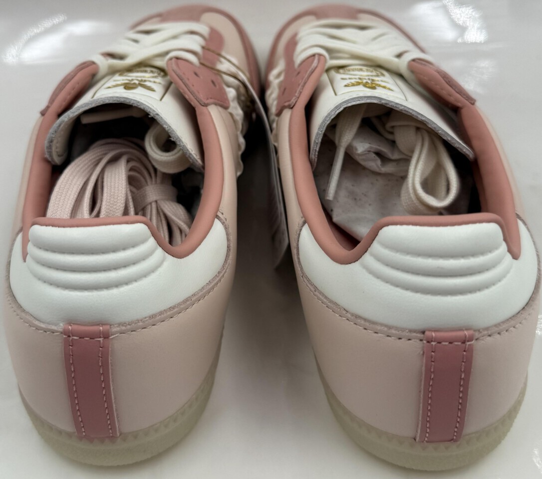 ADIDAS SAMBA OG W JR8830 WOMENS SIZE 7.5 PINK & WHITE RUFFLE STRIPES CASUAL SHOE