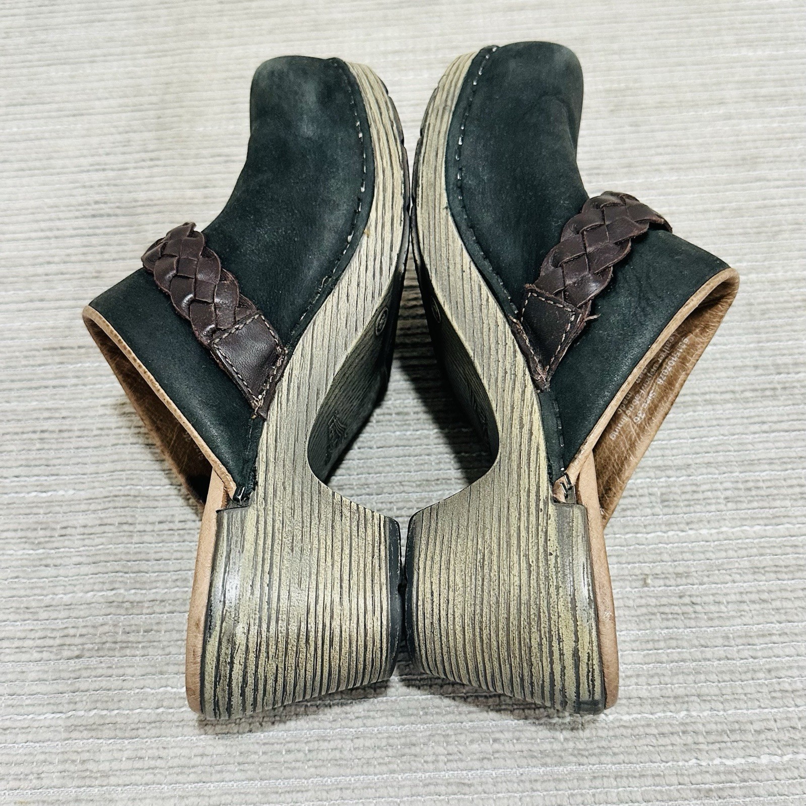 Dansko Melanie Mules Clogs Black Leather Braided Buckle Women Eu 36 ( 5,5-6 US)