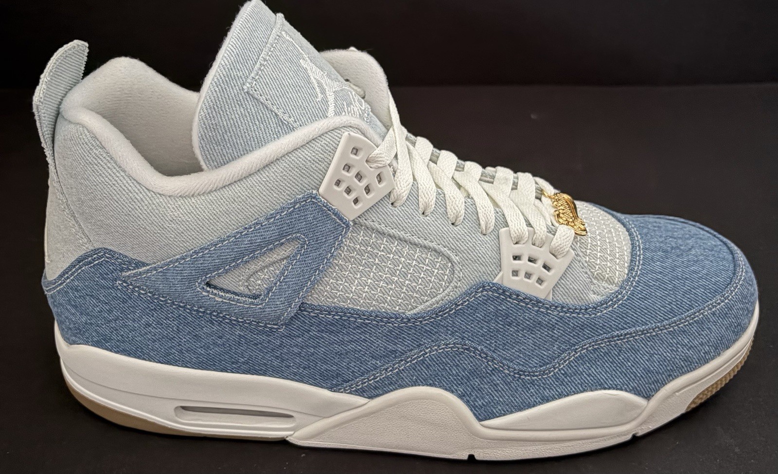 Nike Air Jordan 4 Retro TEX Denim Worn Blue Women Sz 16.5 Men 15 New IB6716-100