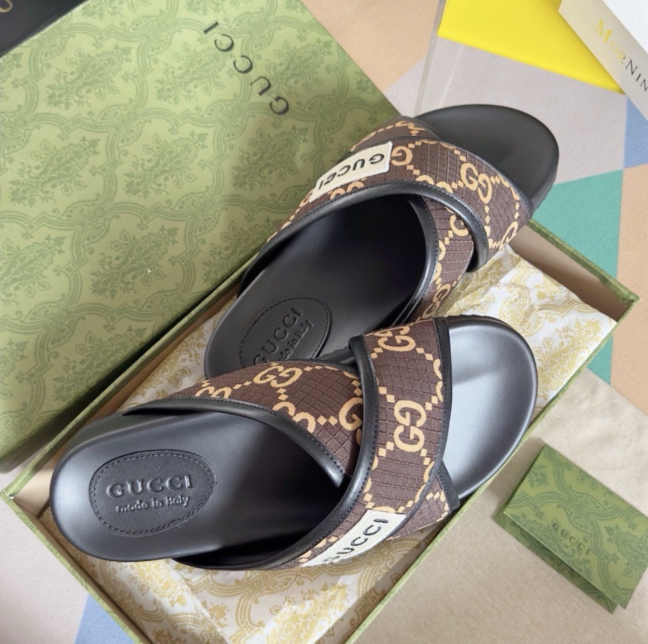 Gucci GG Angelina Platform Slides Men’s Size 9 Sandals