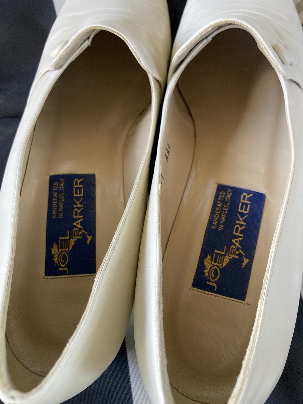 Joe Parker Off-White Leather Loafers Handcrafted In Italy Size 11 Women’s Shoes