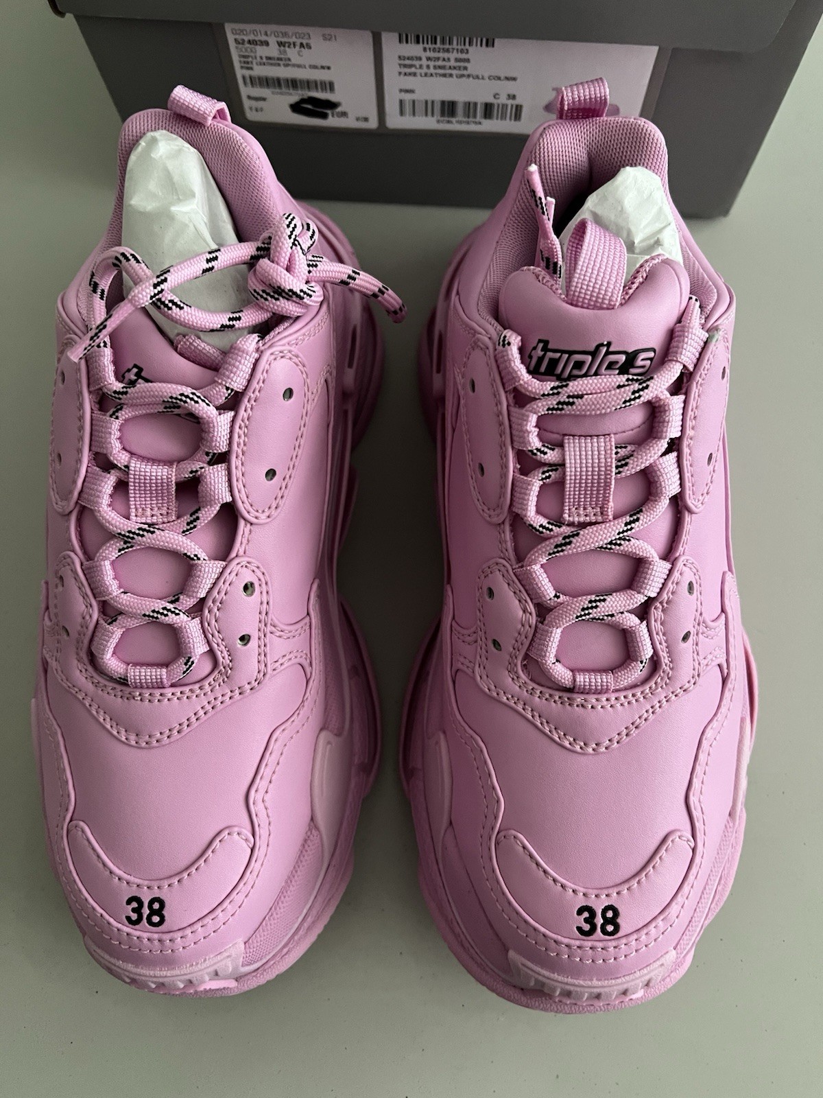 Balenciaga NEW Triple S Sneakers Pink EU38/US8