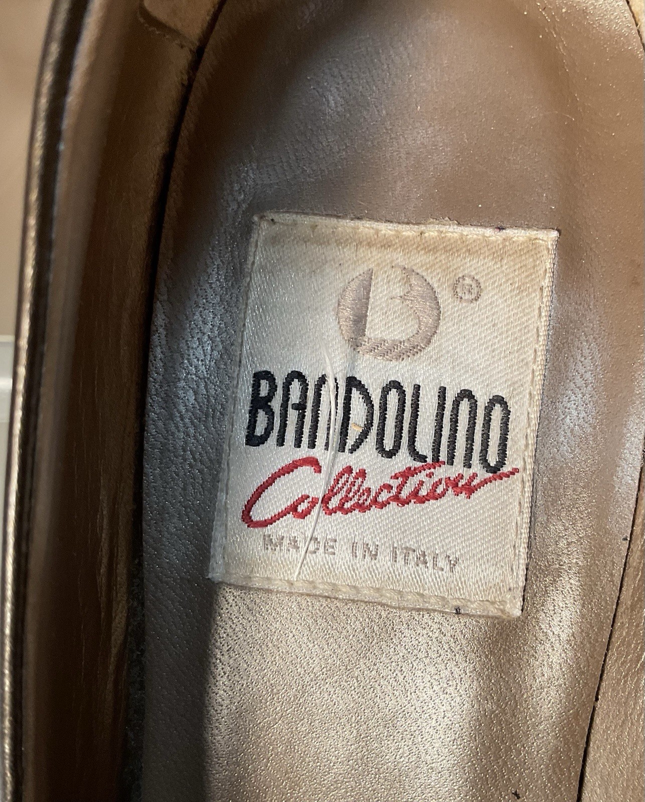 Bandolino Brown Leather Pointed Toe Slip On Pumps Womens 6.5 M Made in Italy