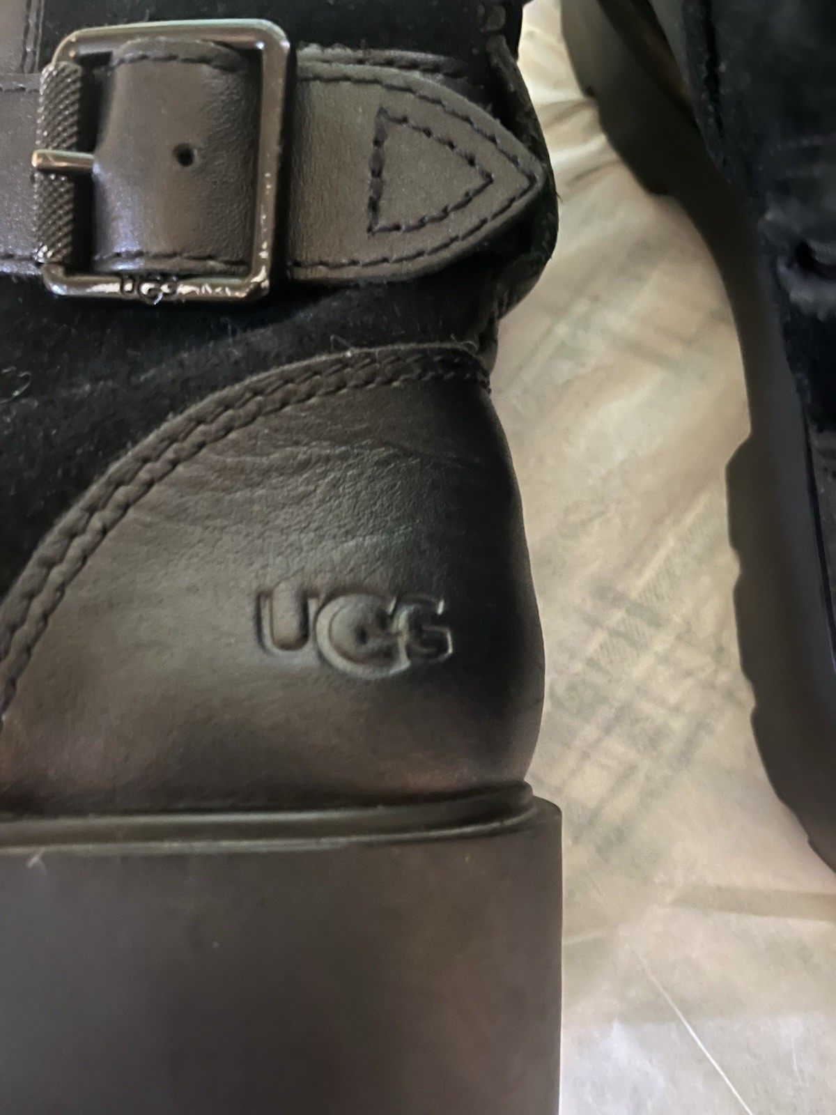 UGG Women’s Black Suede Ankle Boots Size 7 Medium B M New No Box