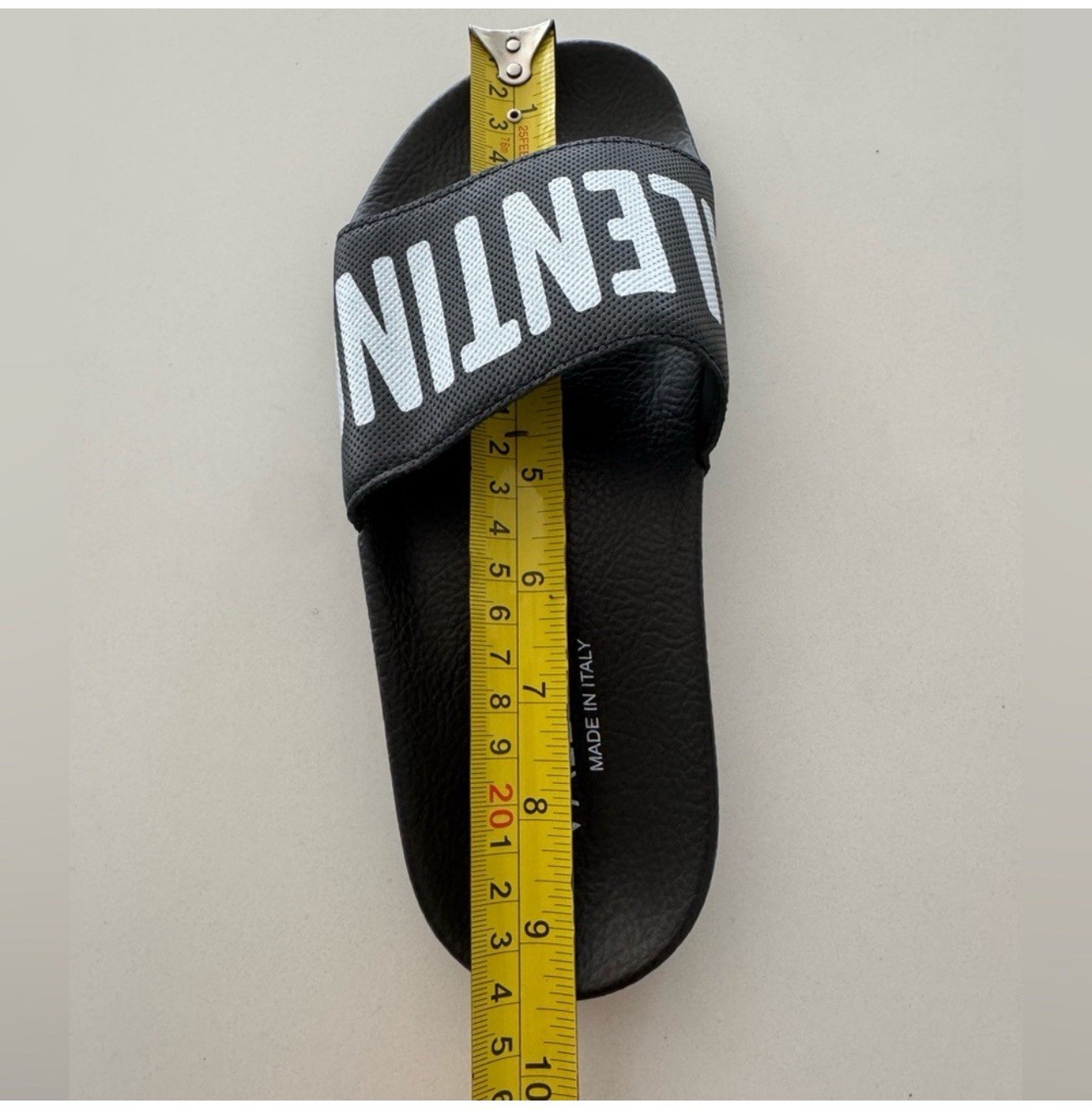 VALENTINO Black Stripe Contrast Irene Slip On Slide Sandal Designer MP$300 Sz 7
