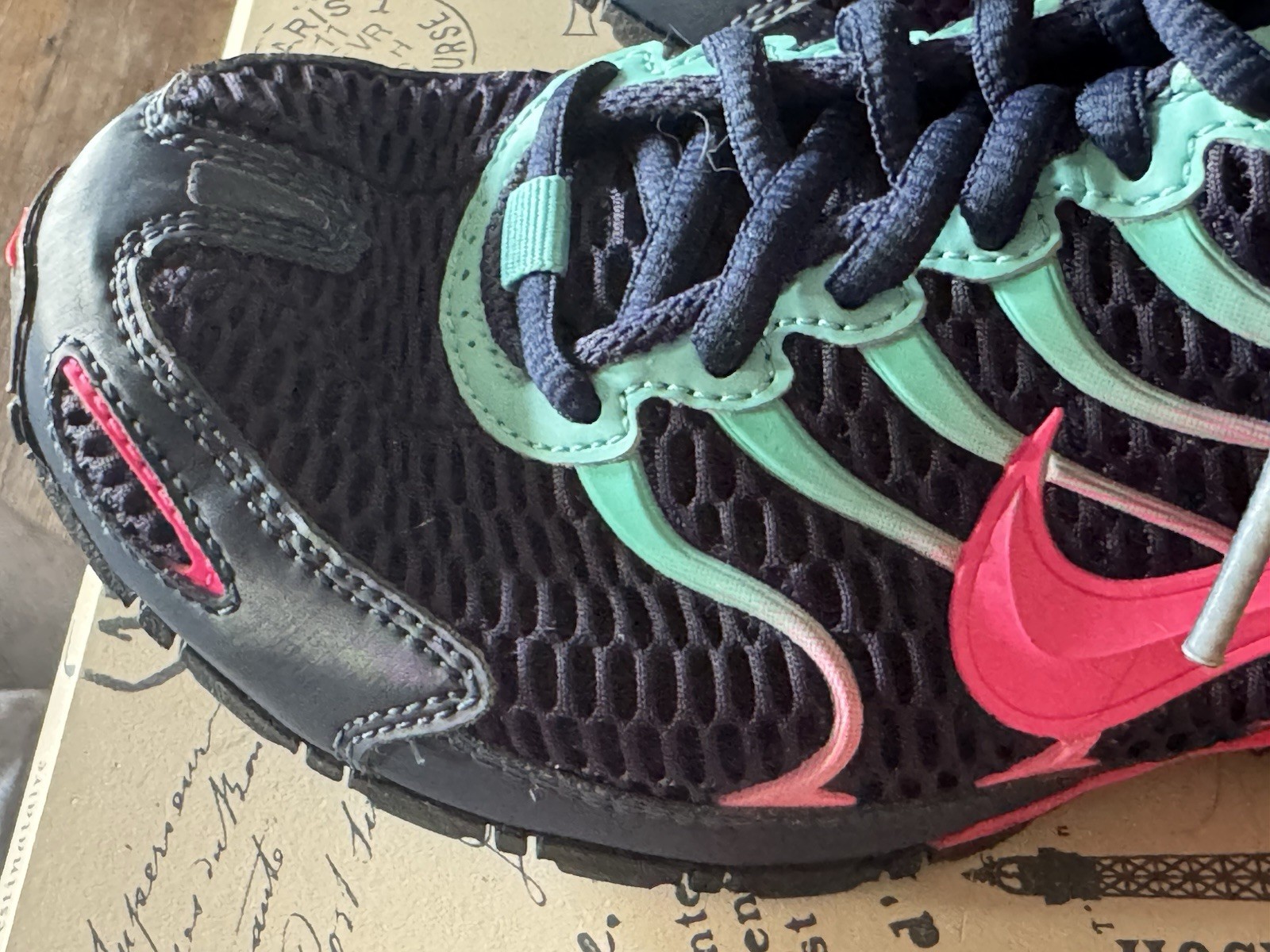 Nike Air Max Torch 4 Shoes Women Size 7 Midnight Navy Pink Running Sneakers