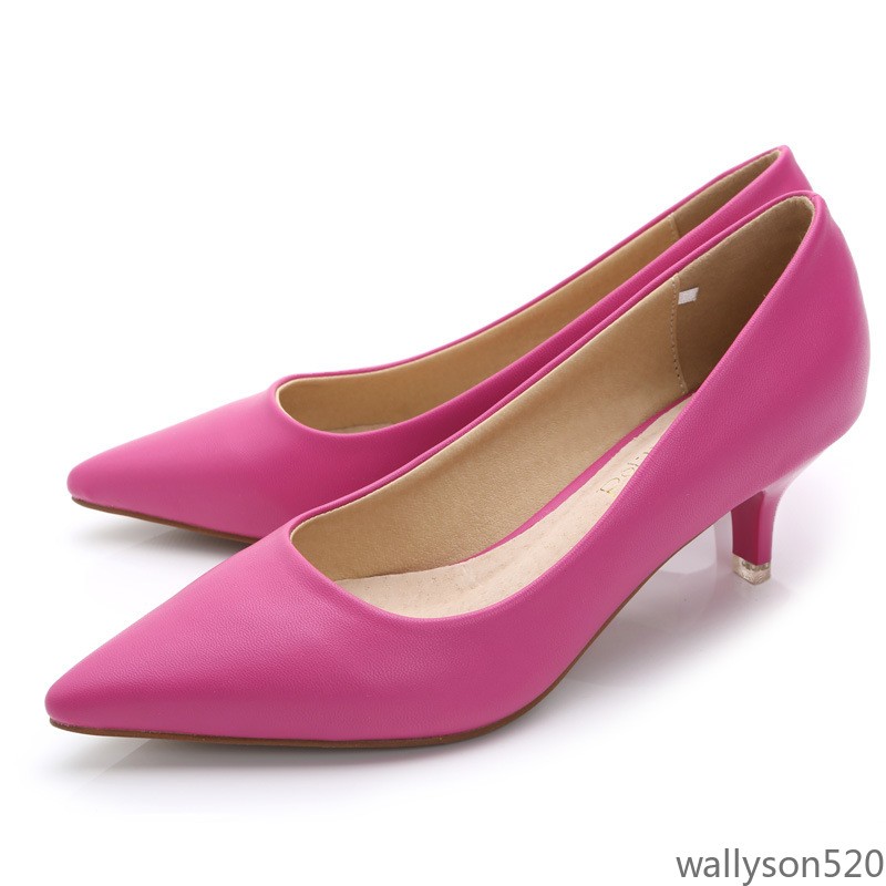 Women Pointed Toe Shoes Multi Color Solid Leather Slip On Dress Wedding Pumps