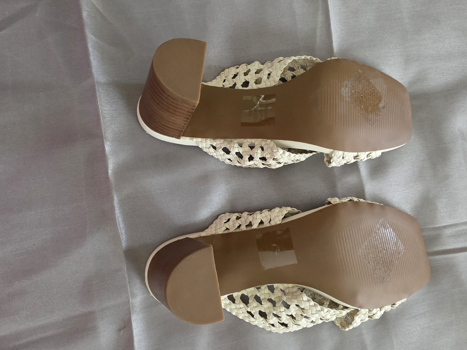Kensie Women’s Woven Block Heel Slide Sandals – Cream/Ivory – Chic Summer…