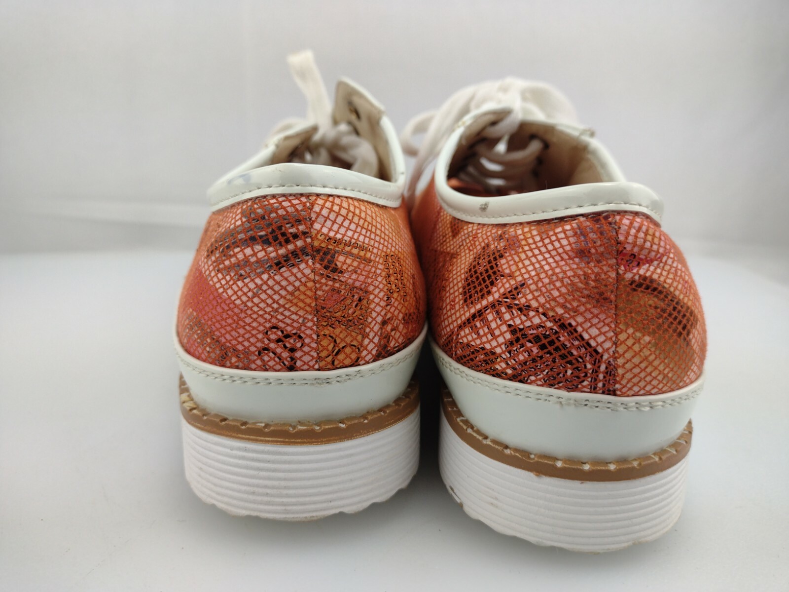 LUYI OBUWI orange shoes Sneakers laces size 9.5/ 40