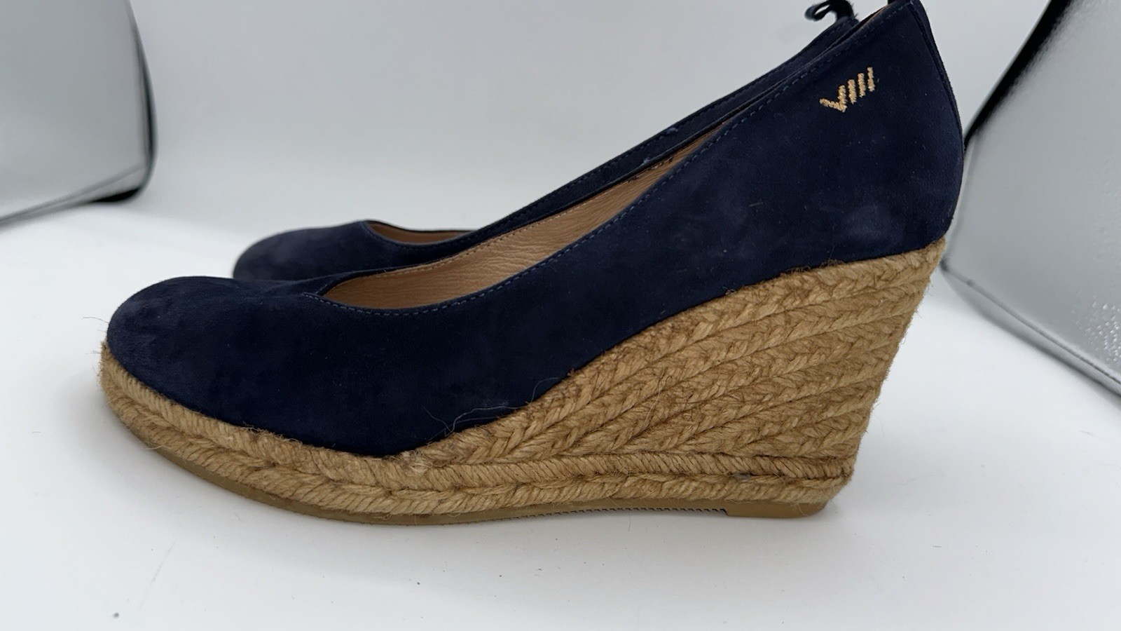 Viscata Barcelona espadrilles wedge shoes Dark blue size US 9-9.5 EUR Sz 40 AA23
