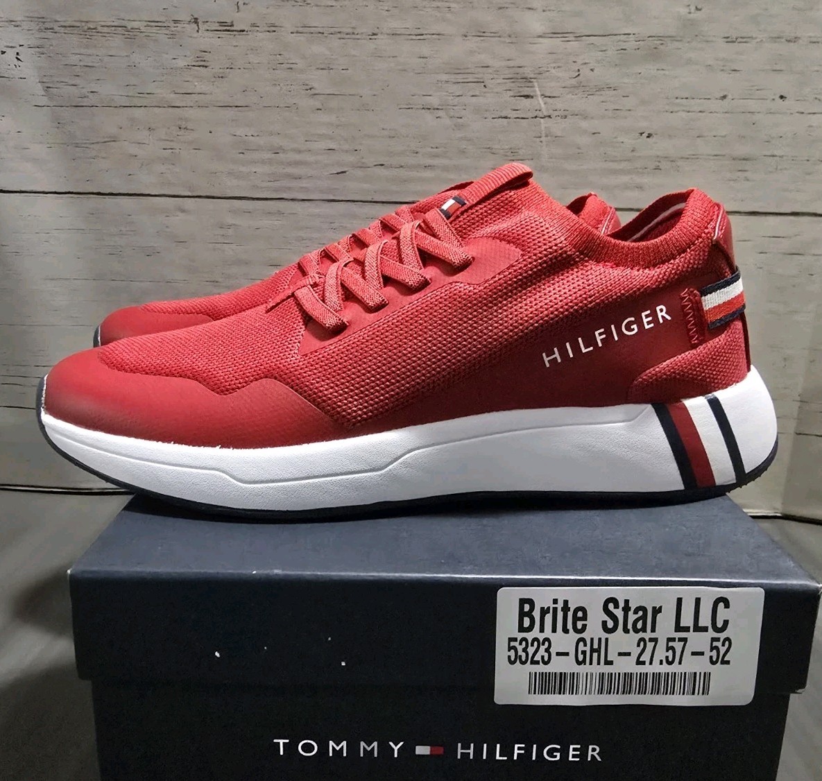 NEW Tommy Hilfiger TWArosa Womens Red 7.5 Slip On Sneaker Light comfortable